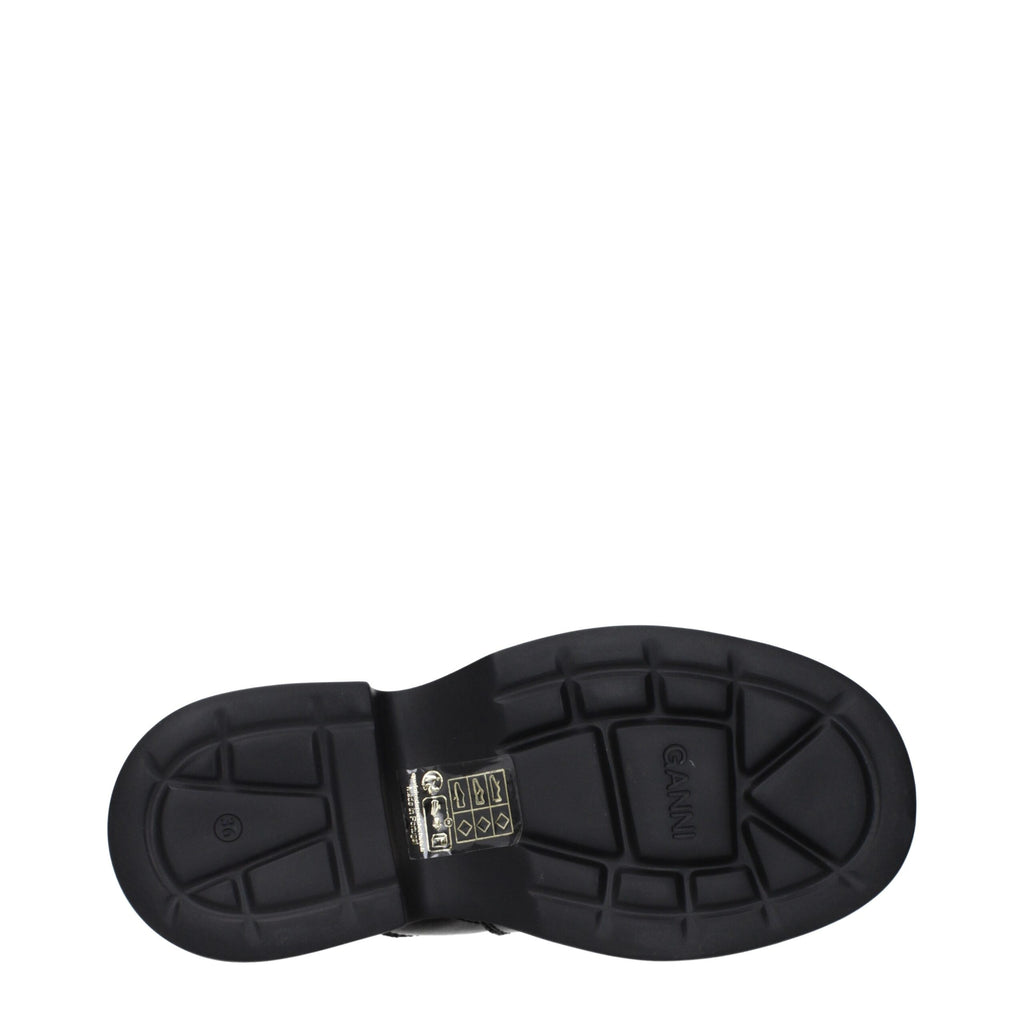 Ganni Black Fabric Slippers Sandals