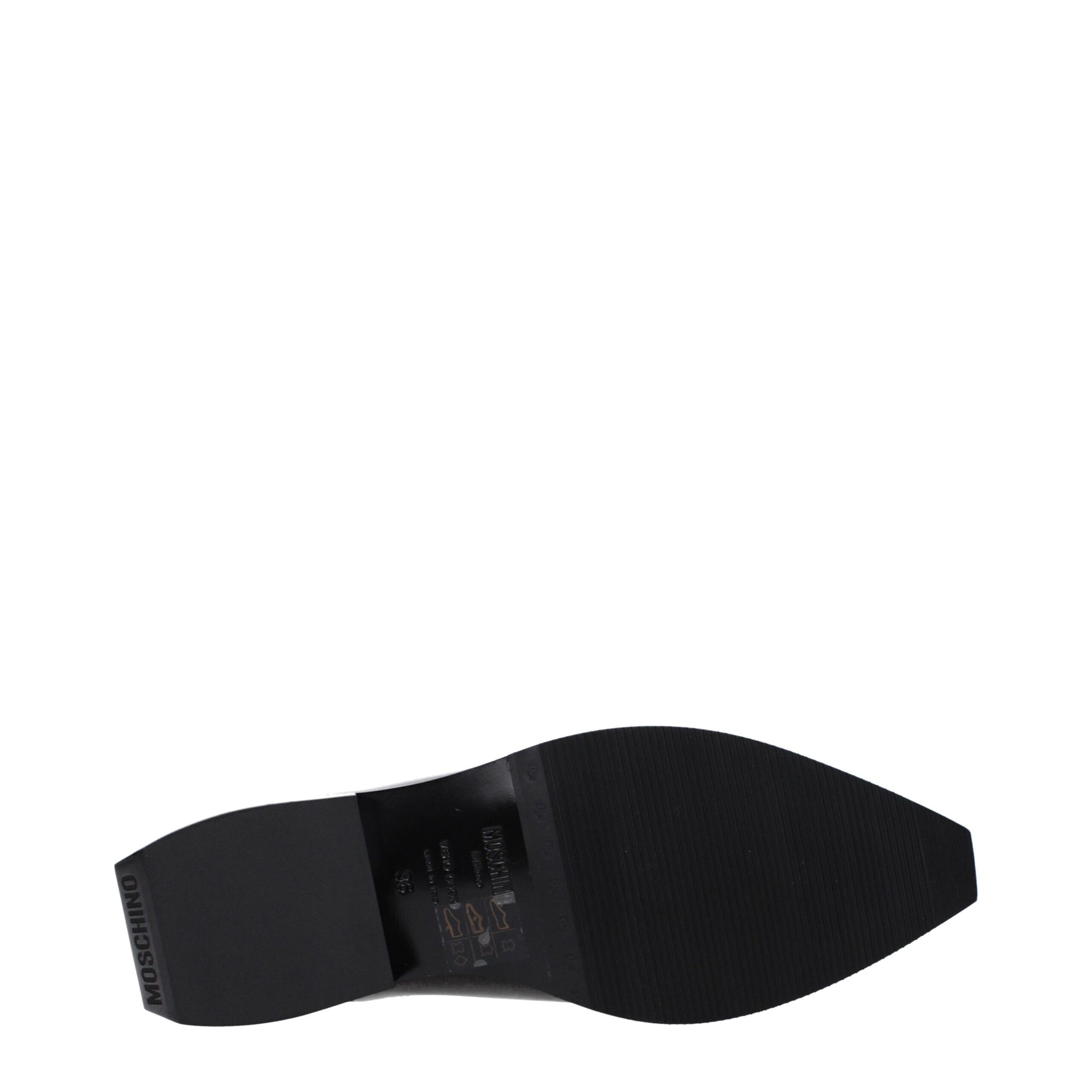 Love Moschino Black Leather Clogs