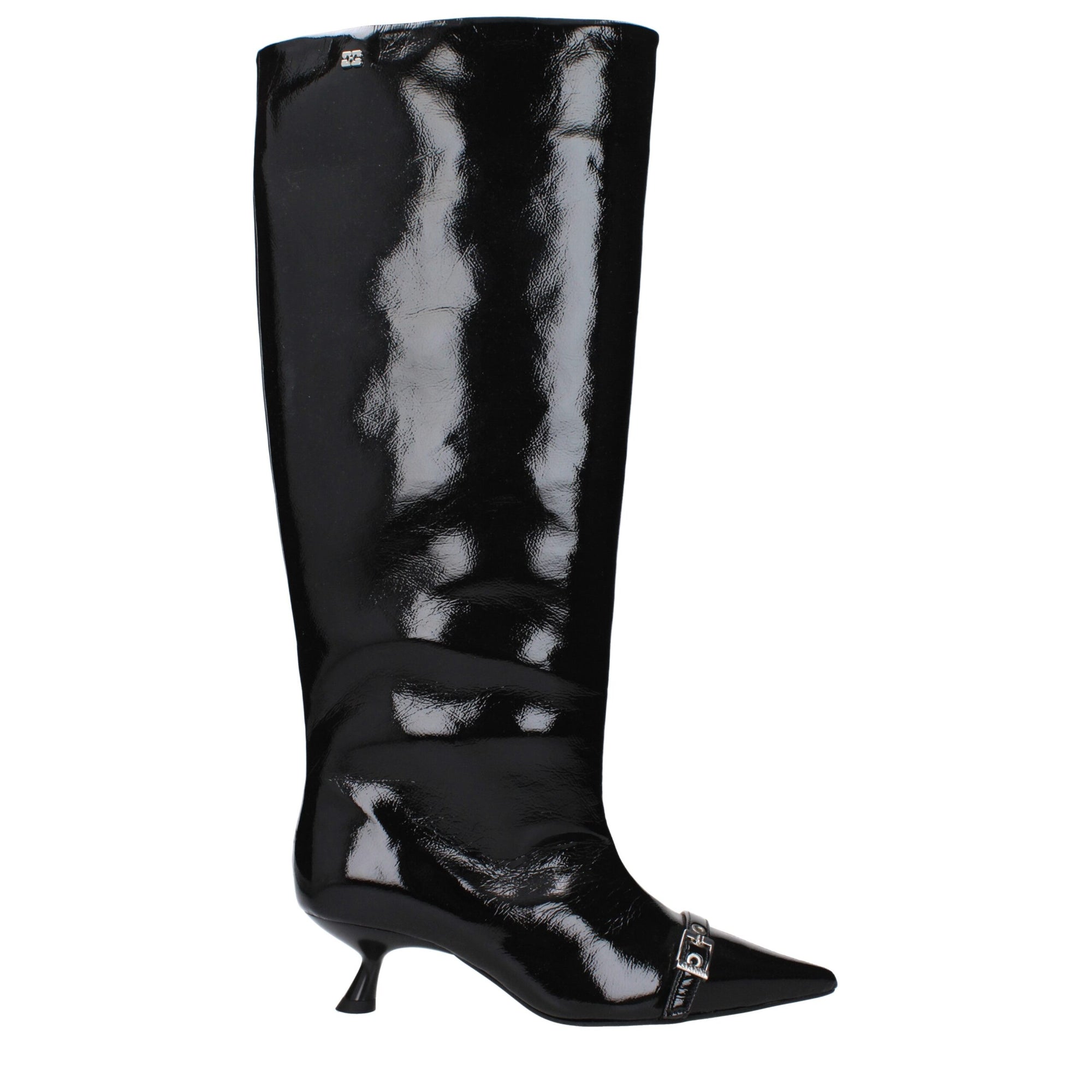 Ganni Black Leather Boots
