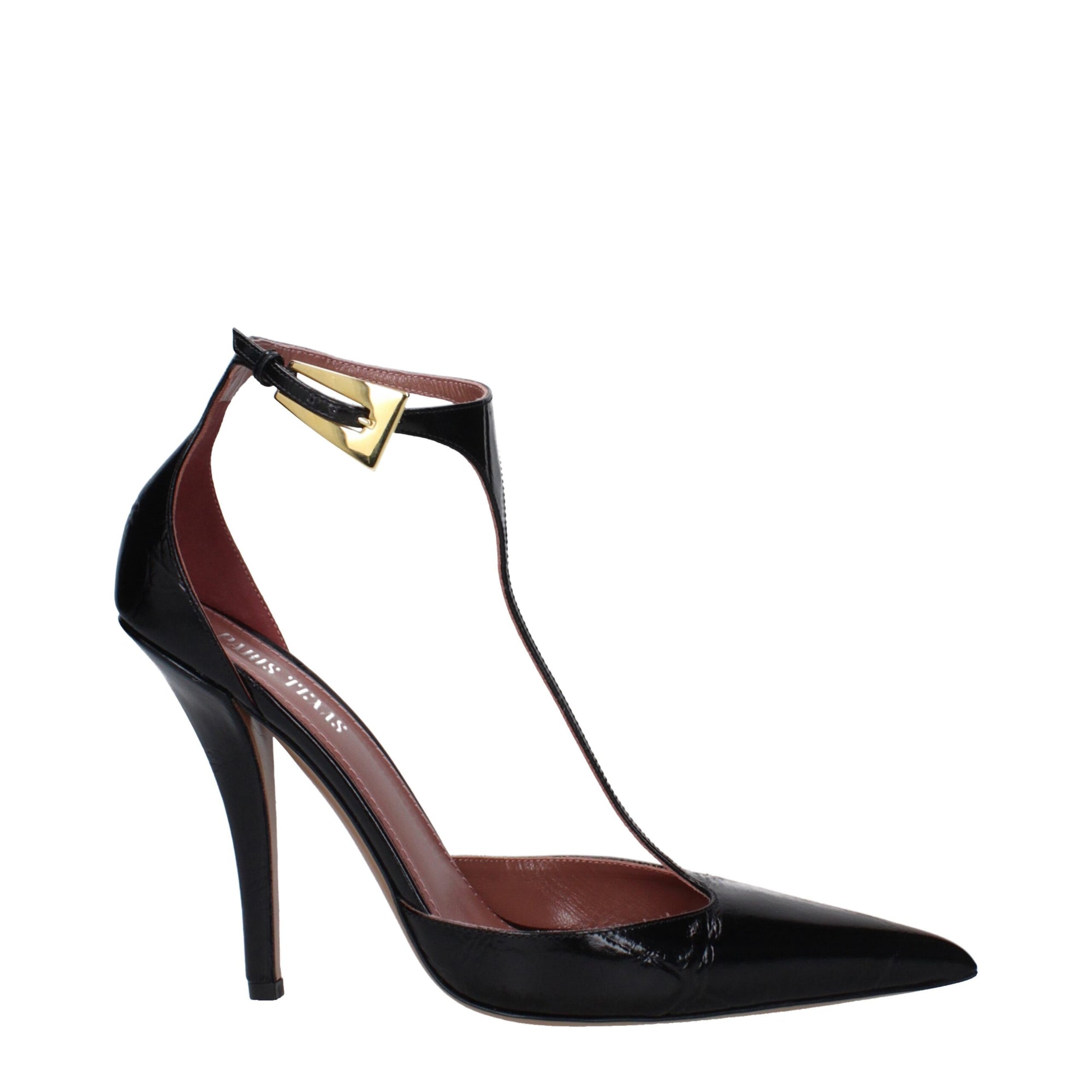 Paris Texas Black Leather High Heel Pumps