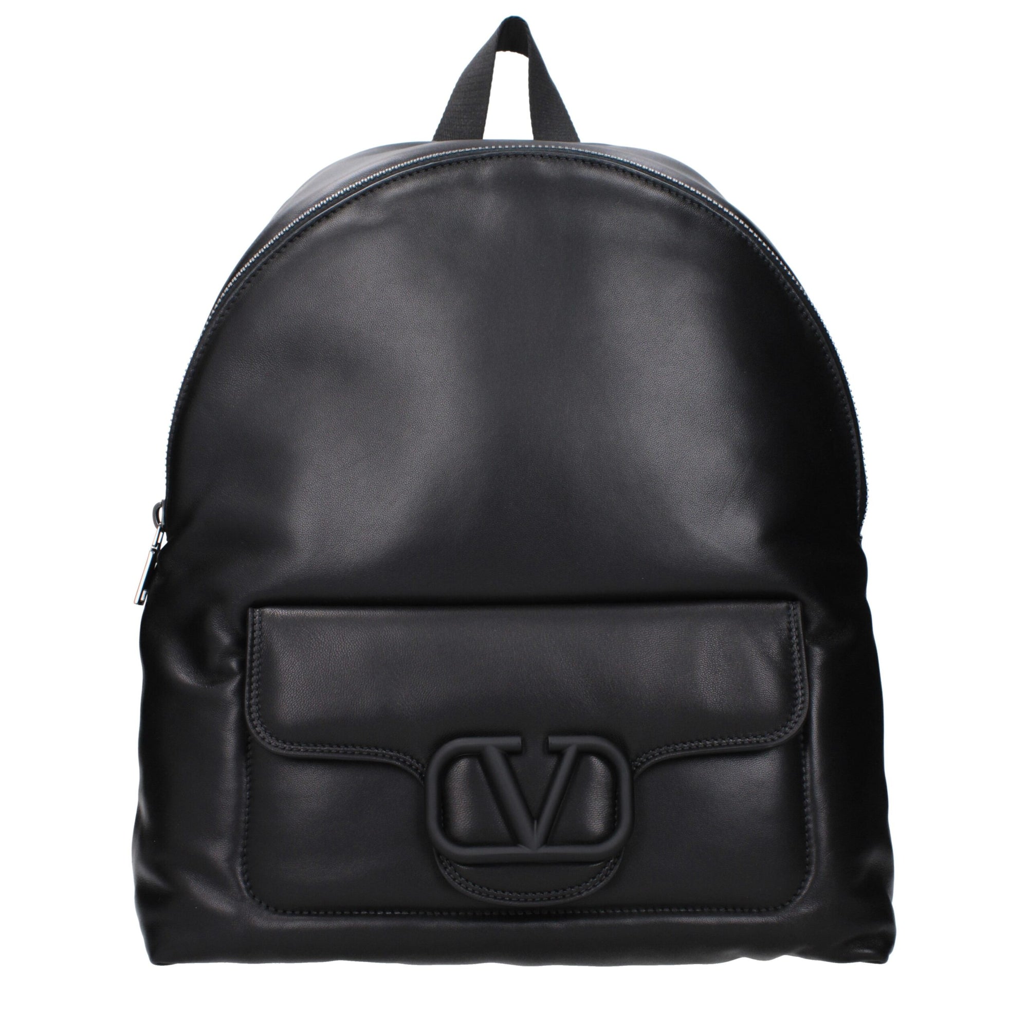 Valentino Garavani Black Leather Backpacks