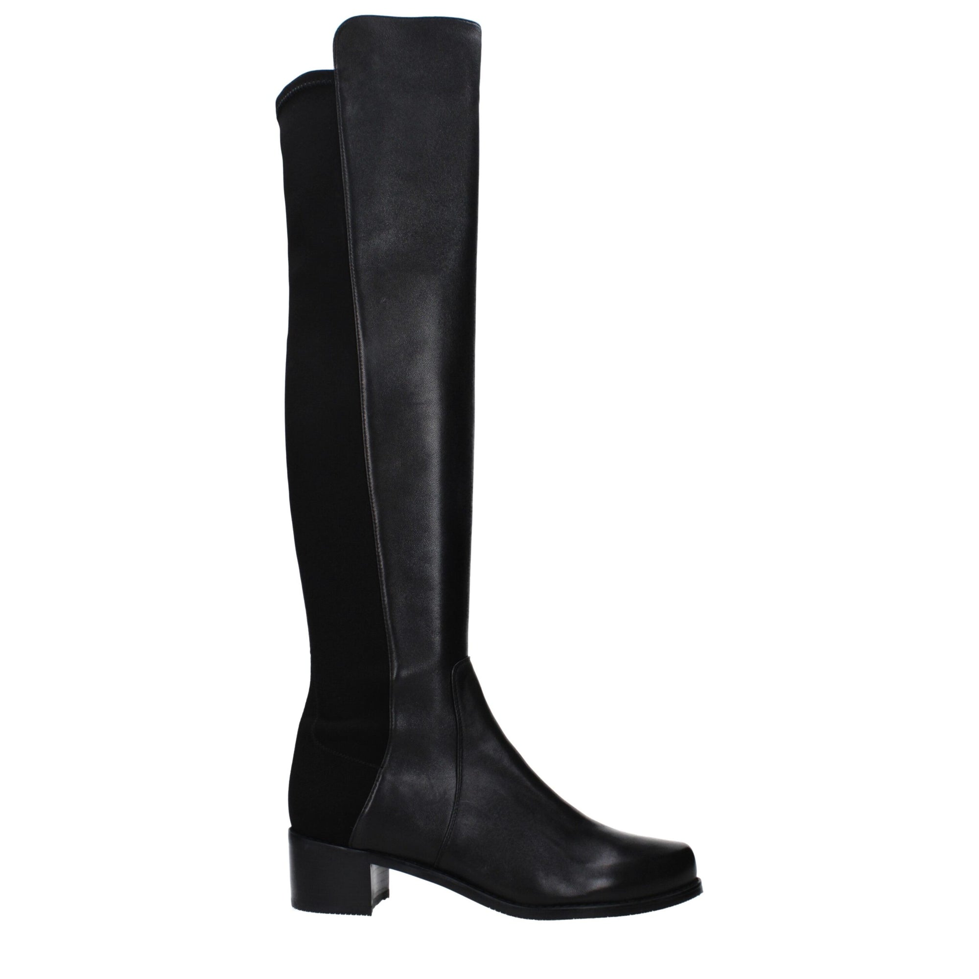 Stuart Weitzman Black Leather Over The Knee