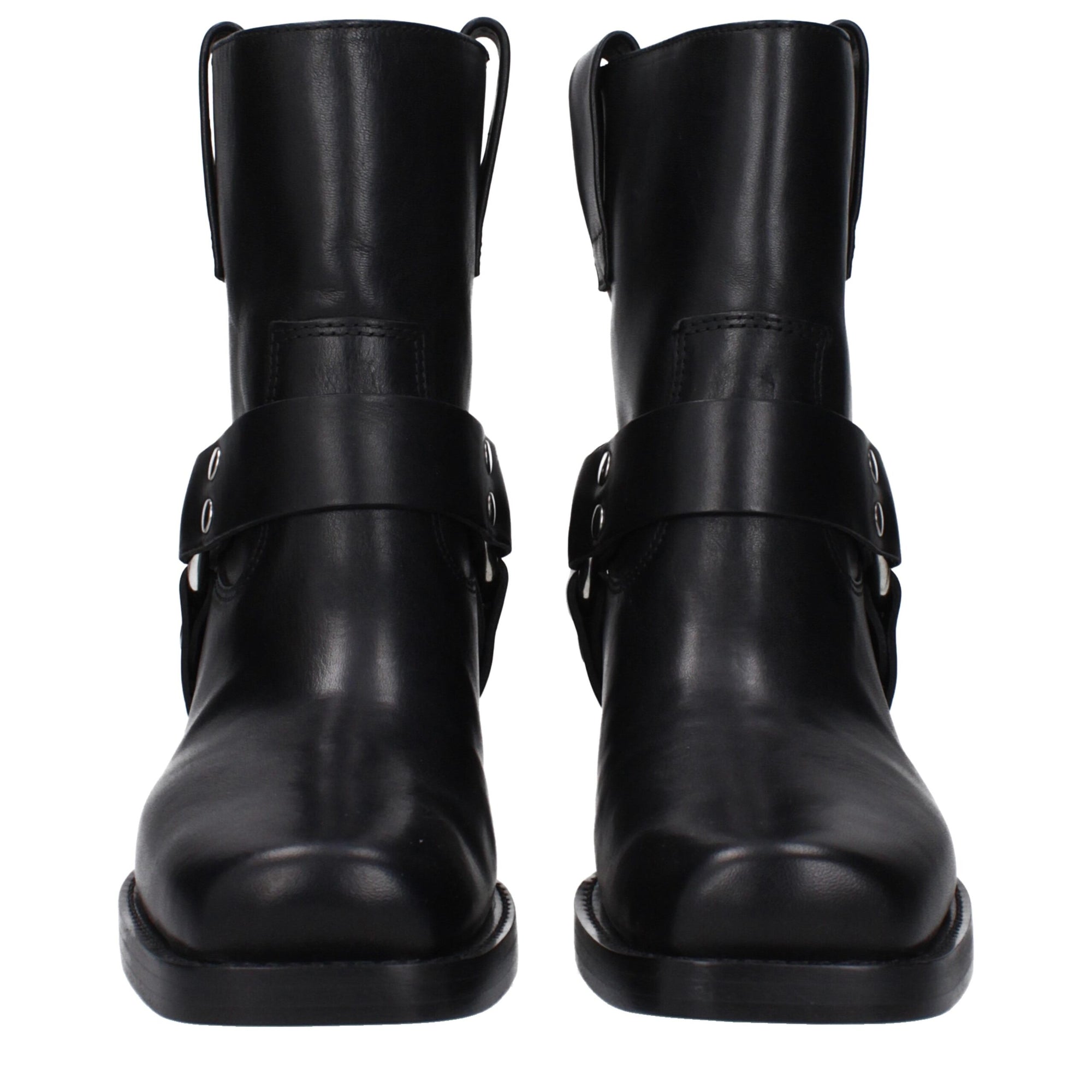 Paris Texas Black Leather Ankle Boots
