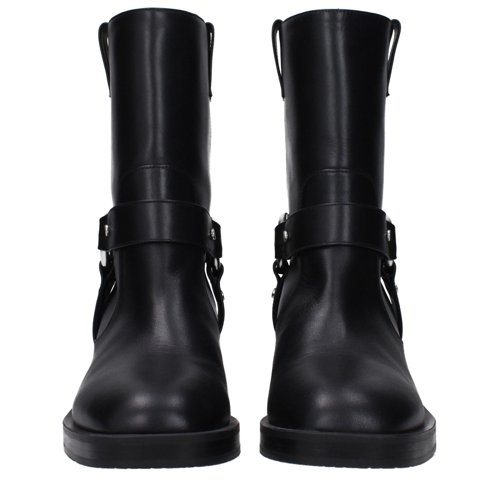 Stuart Weitzman Black Leather Ankle Boots