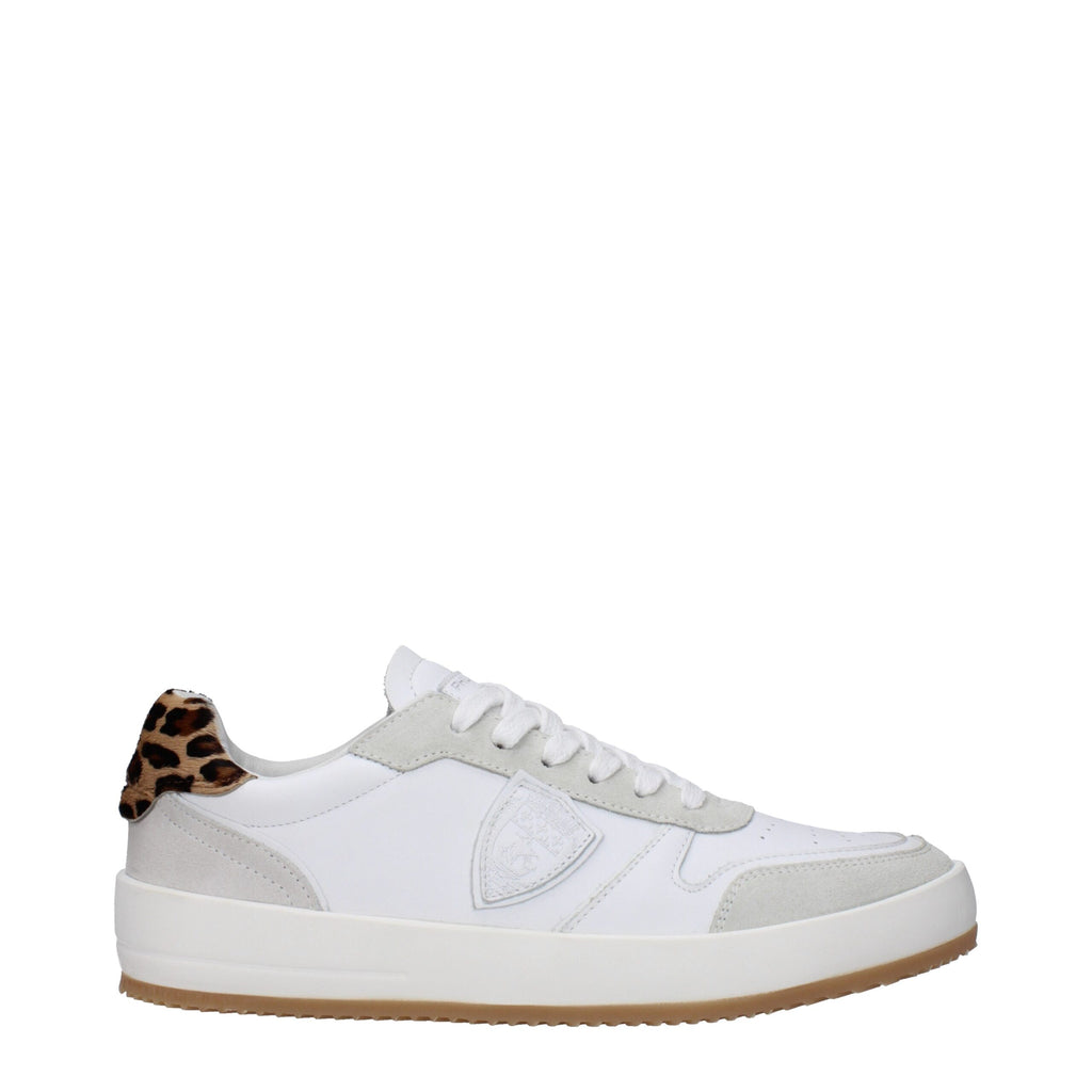 Philippe Model White Leather Low Tops