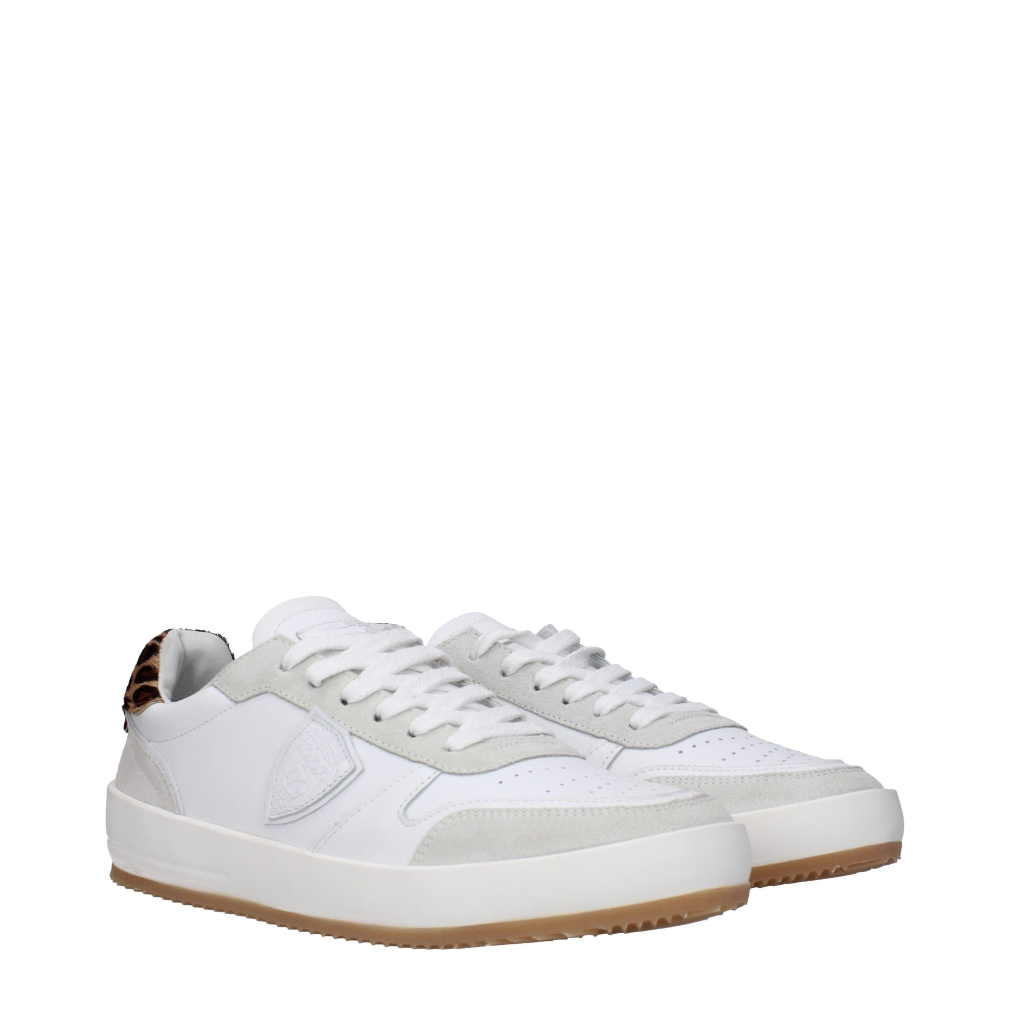 Philippe Model White Leather Low Tops