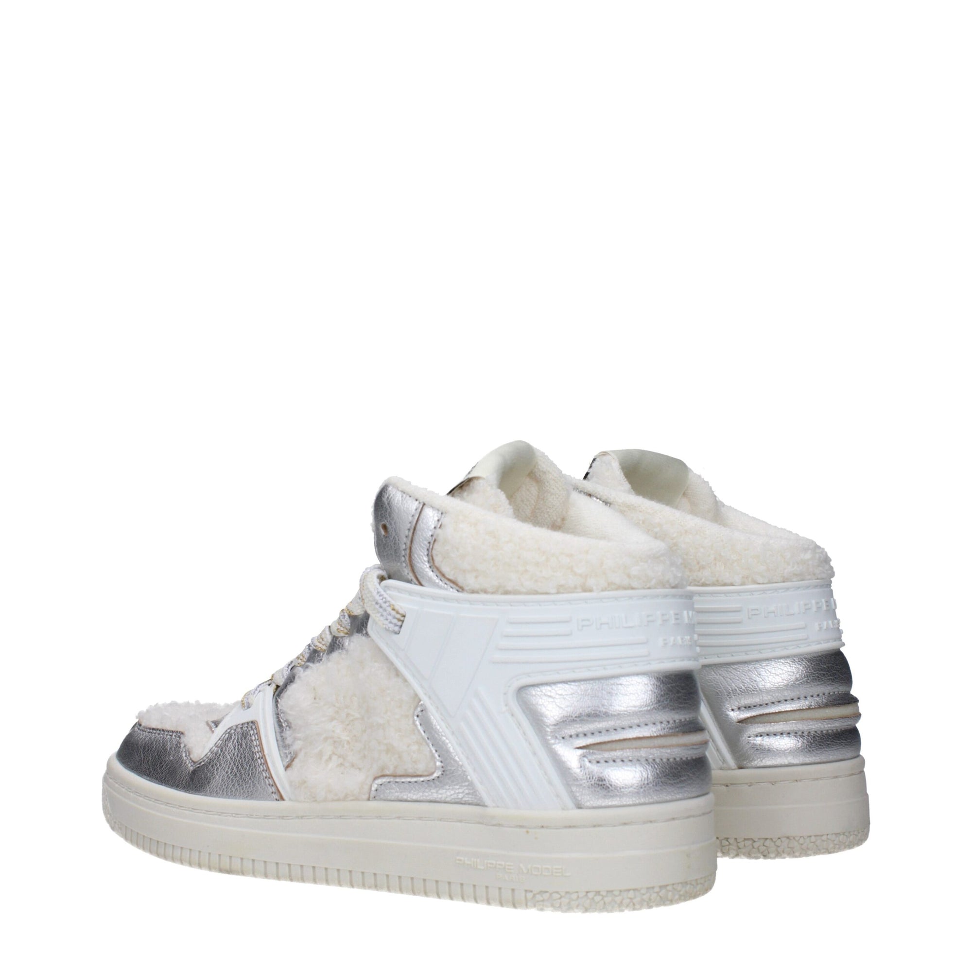 Philippe Model Gray Leather High Tops