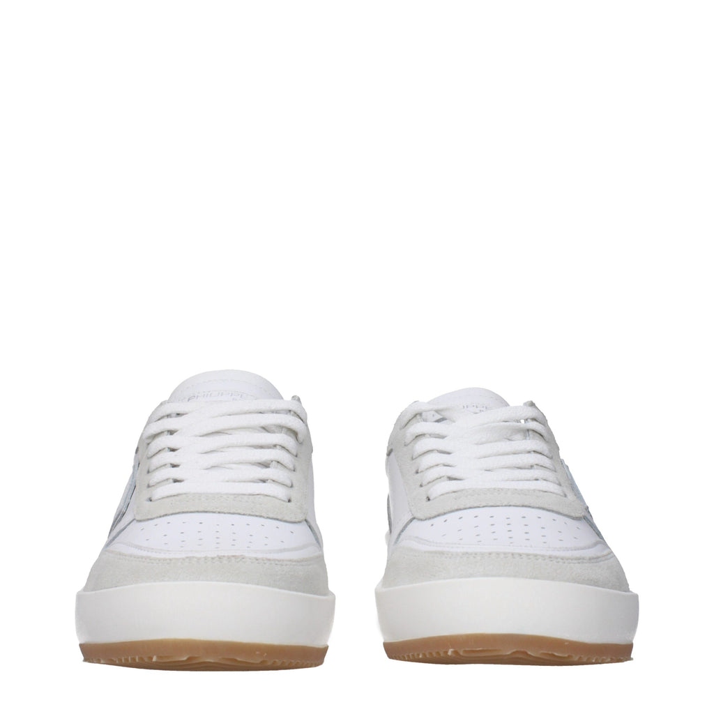 Philippe Model White Leather Low Tops