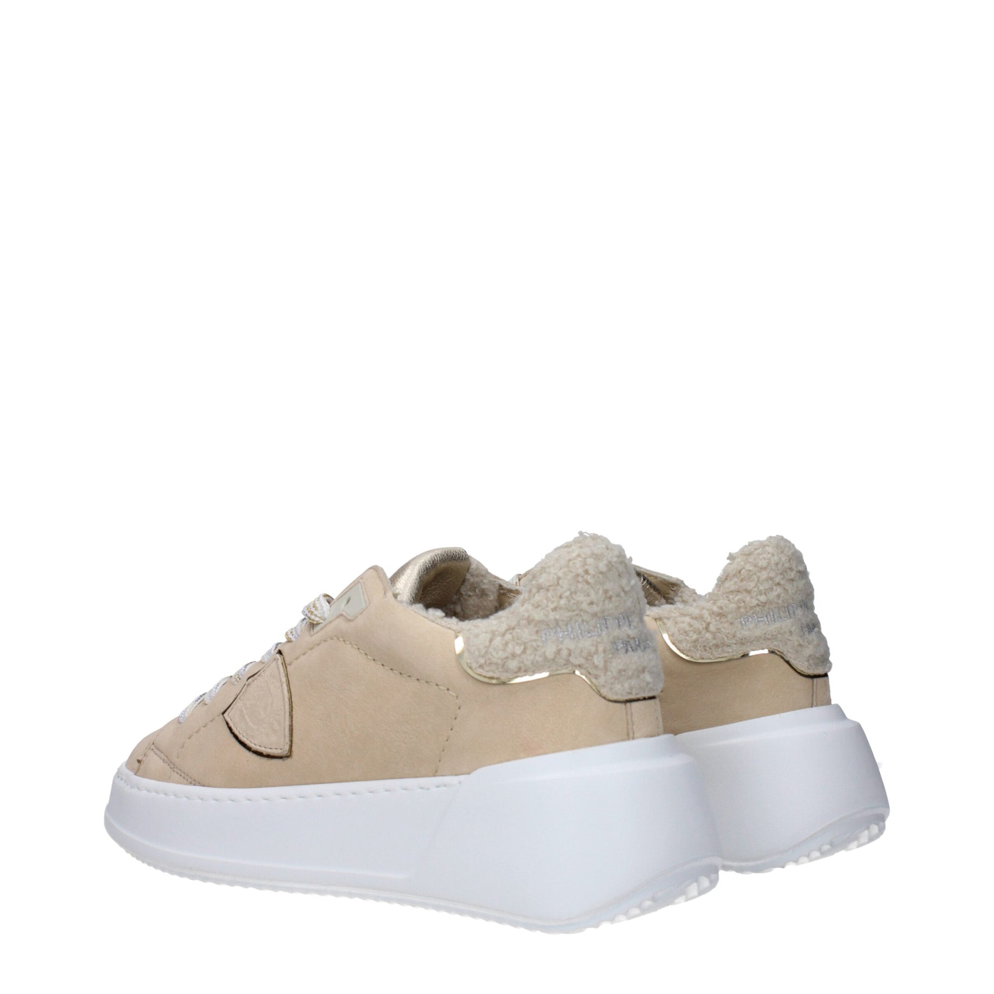 Philippe Model Beige Leather Low Tops