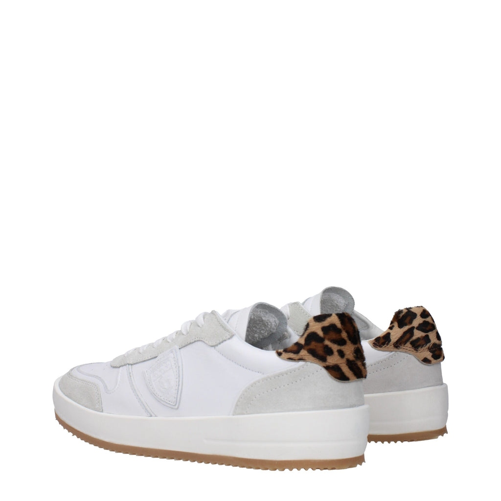 Philippe Model White Leather Low Tops