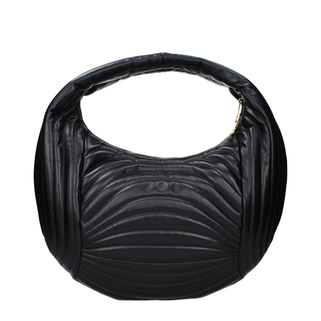 Salvatore Ferragamo Black Leather Handbags