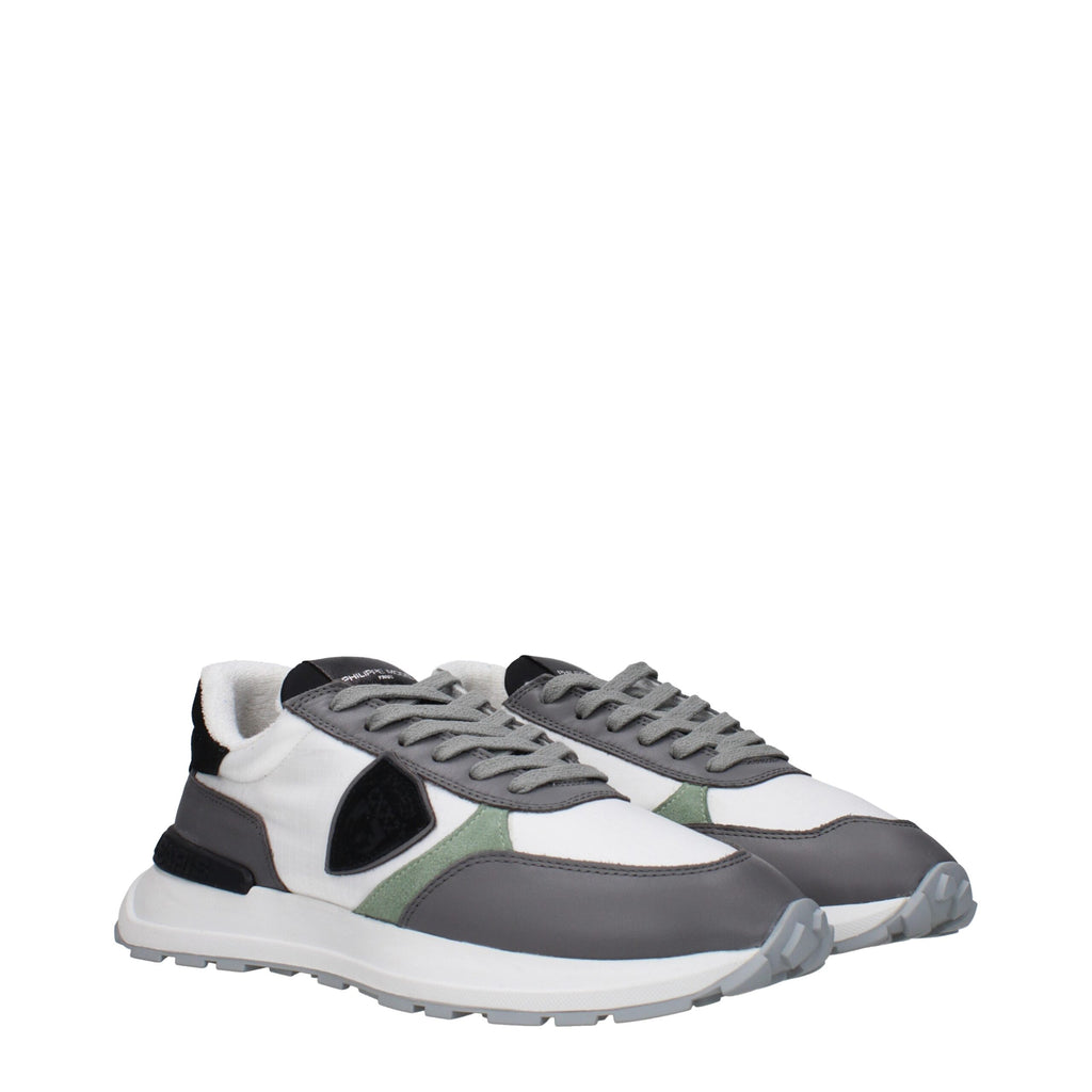 Philippe Model White Fabric Low Tops