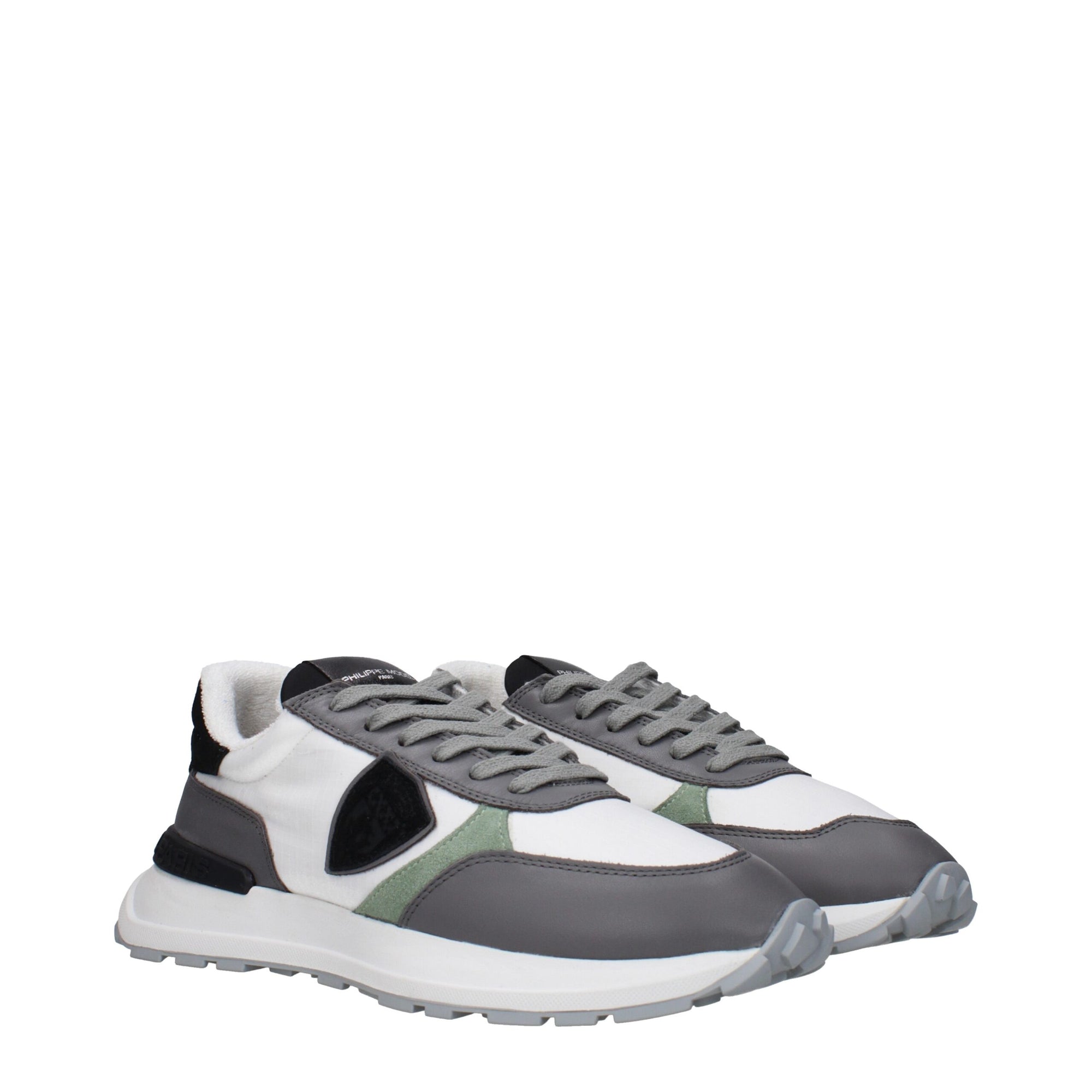 Philippe Model White Fabric Low Tops