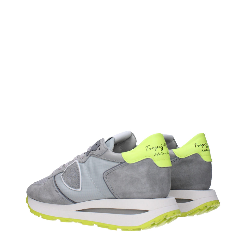 Philippe Model Gray Fabric Athletic Sneakers