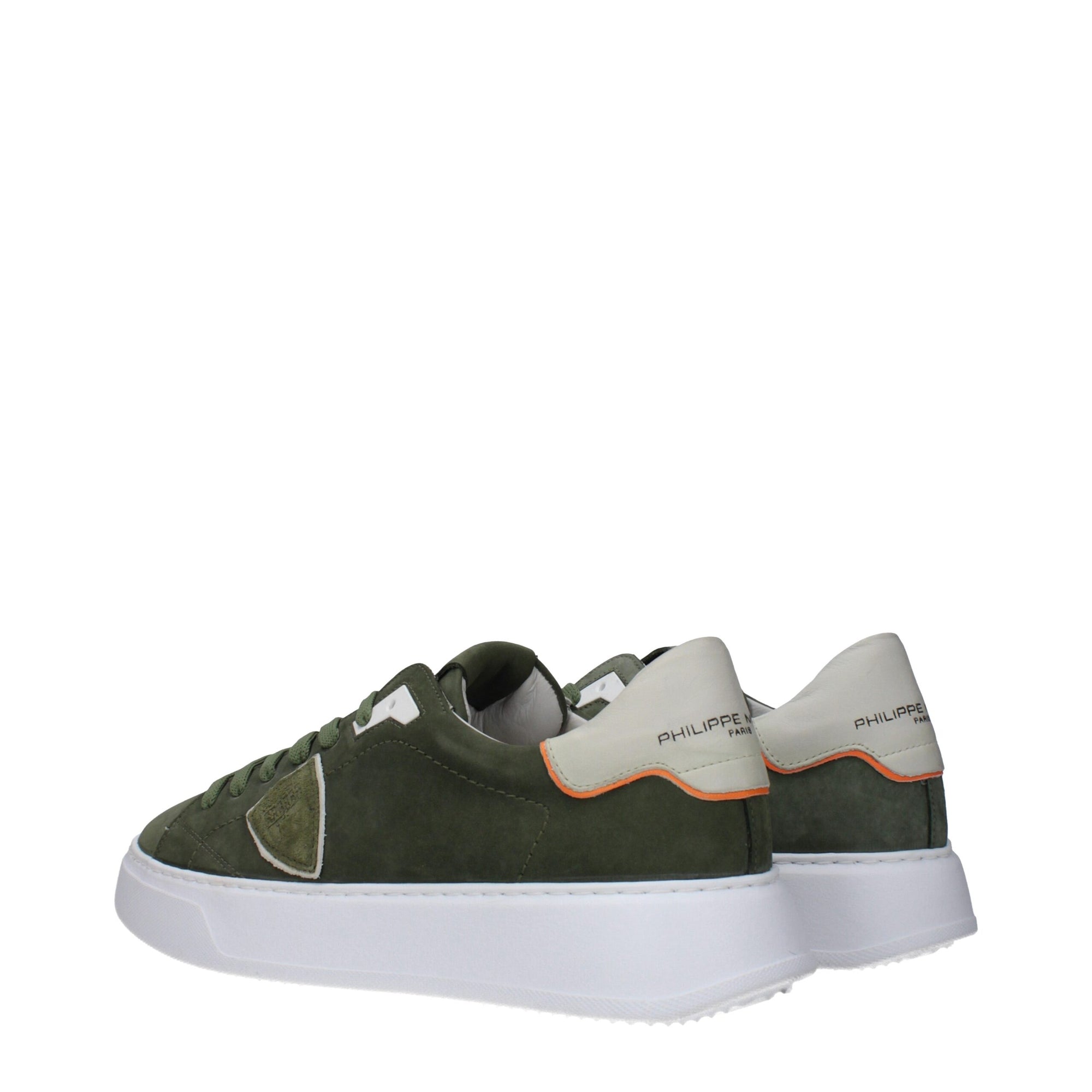 Philippe Model Green Leather Low Tops