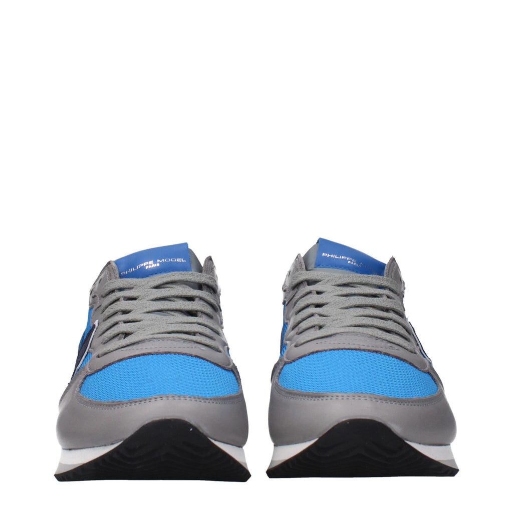Philippe Model Blue Fabric Low Tops