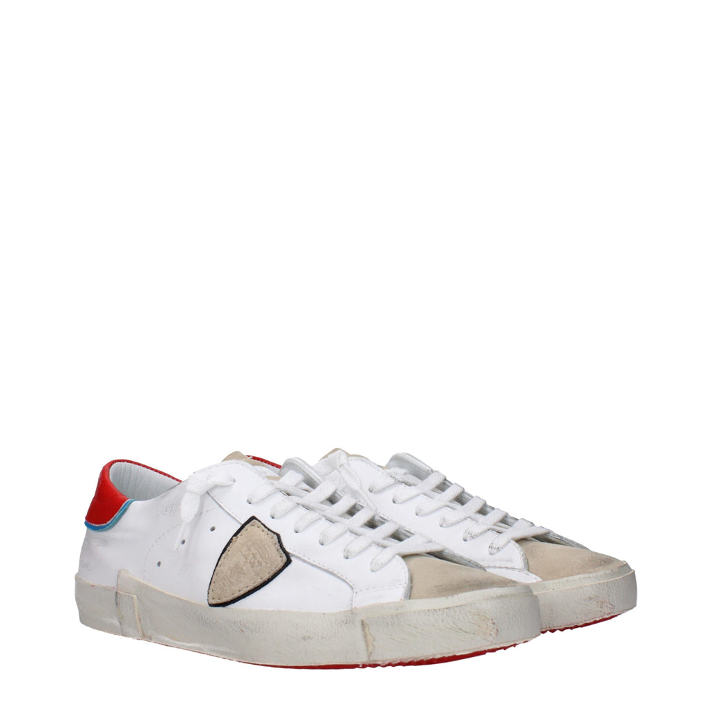 Philippe Model White Leather Low Tops