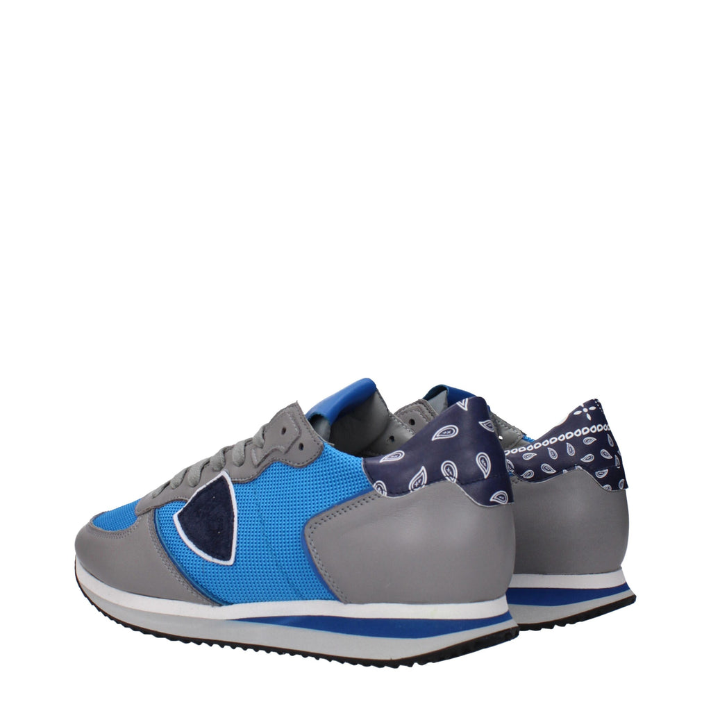 Philippe Model Blue Fabric Low Tops