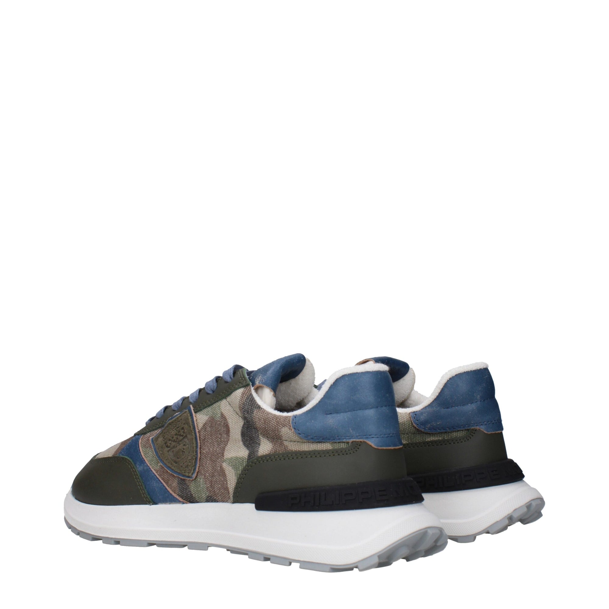 Philippe Model Green Fabric Athletic Sneakers