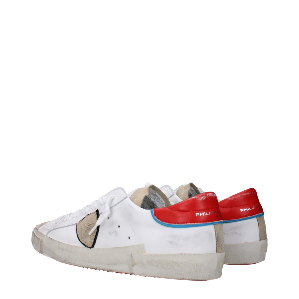 Philippe Model White Leather Low Tops