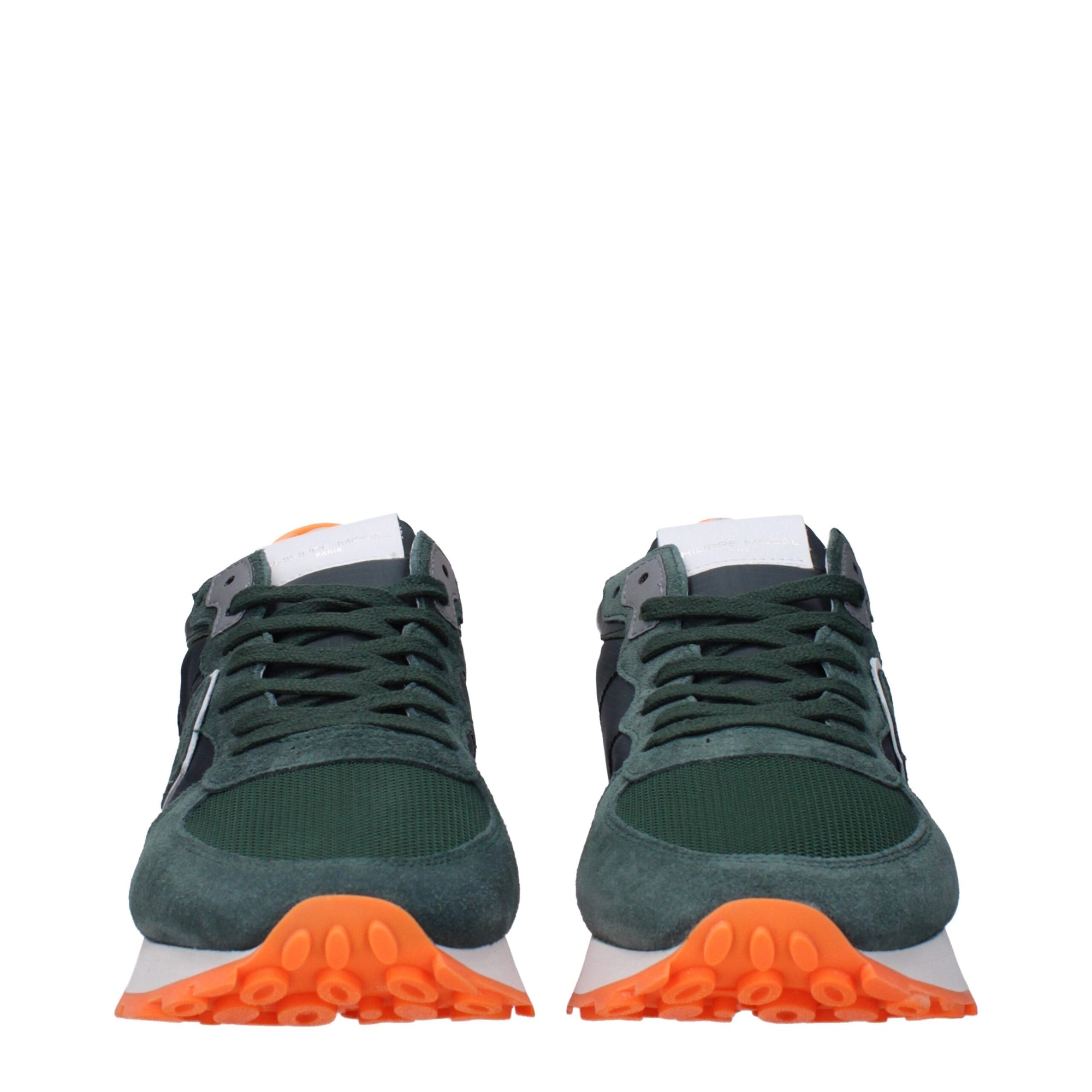 Philippe Model Green Fabric Athletic Sneakers