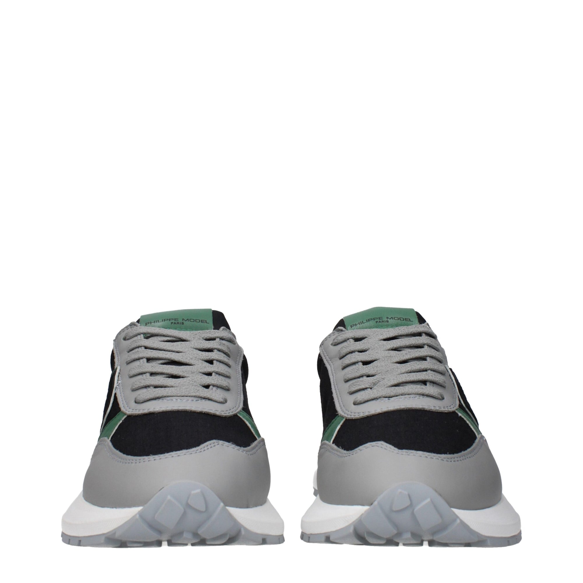 Philippe Model Black Fabric Athletic Sneakers