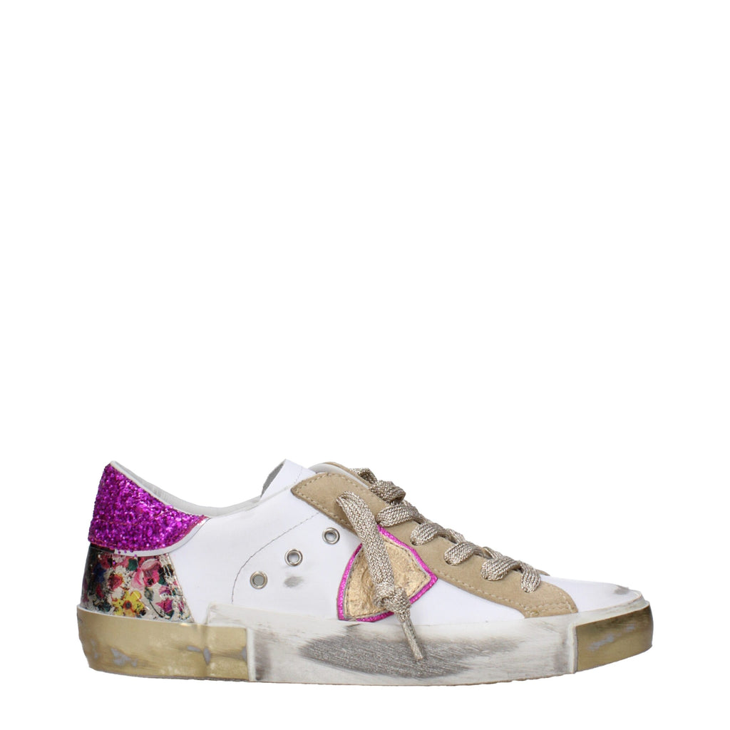 Philippe Model White Leather Low Tops