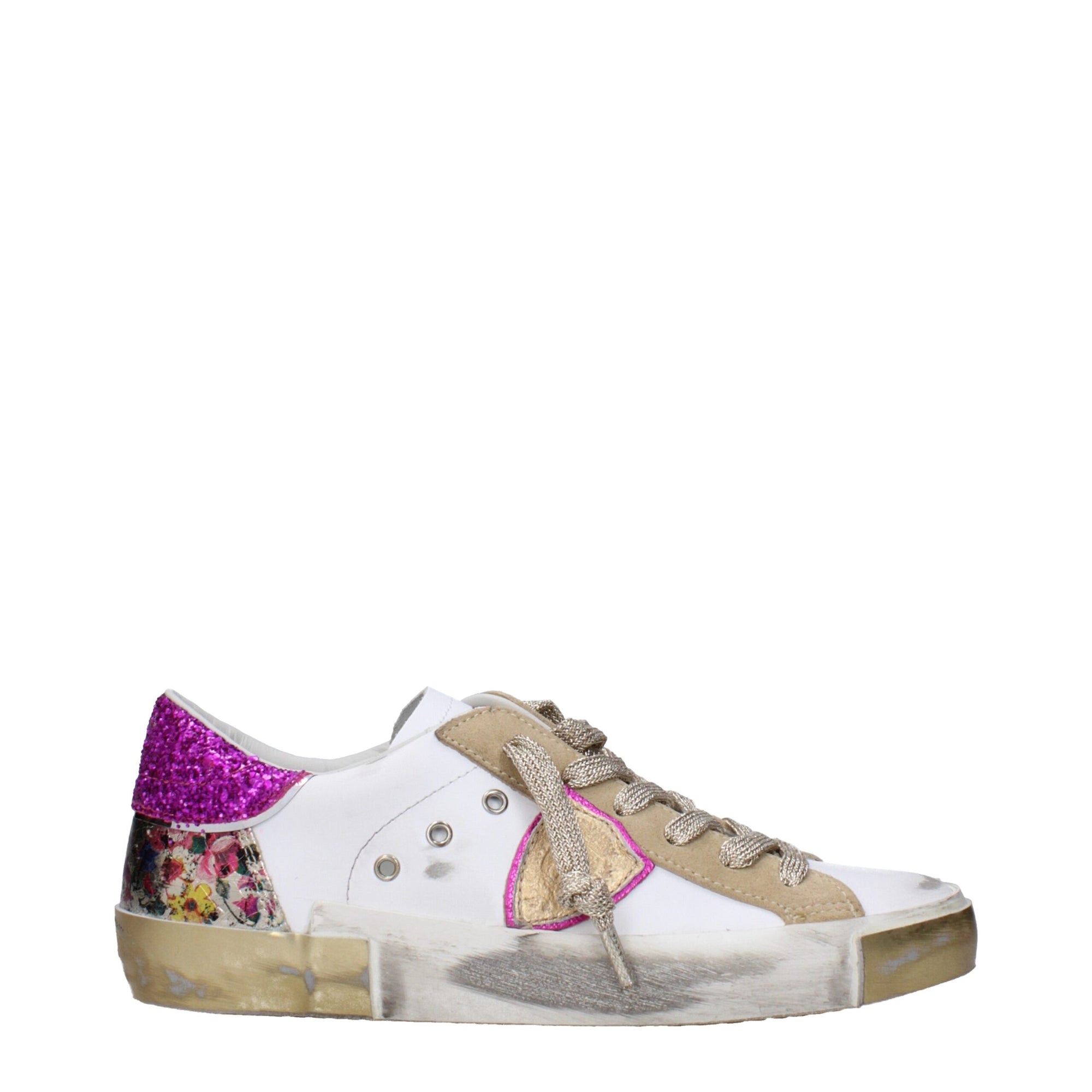 Philippe Model White Leather Low Tops
