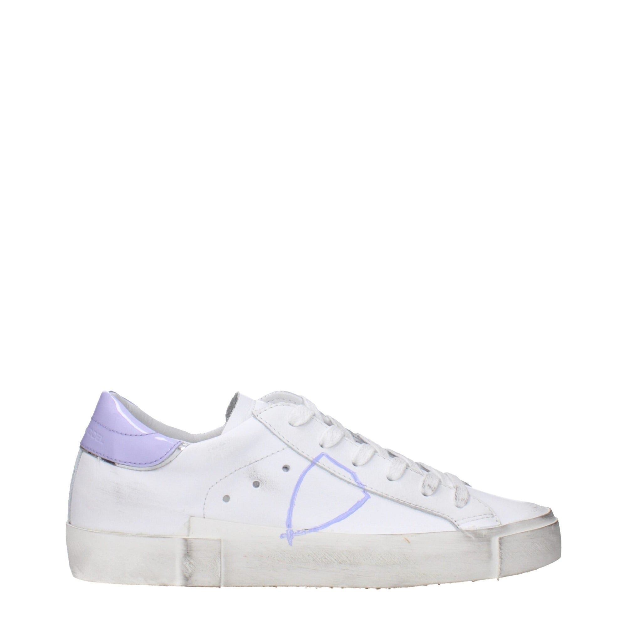 Philippe Model White Leather Low Tops