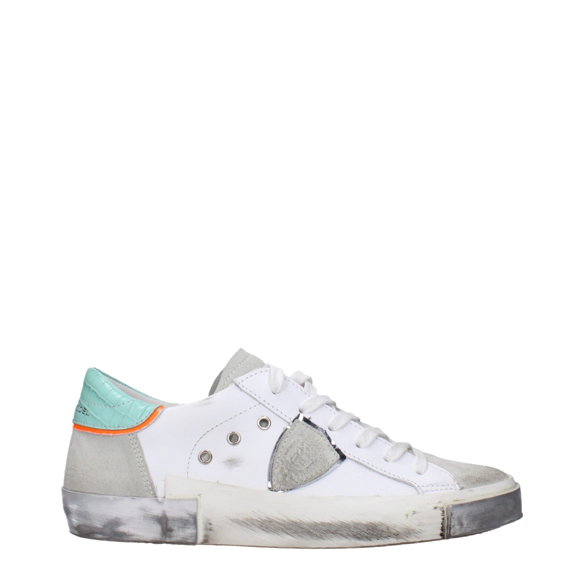 Philippe Model White Leather Low Tops