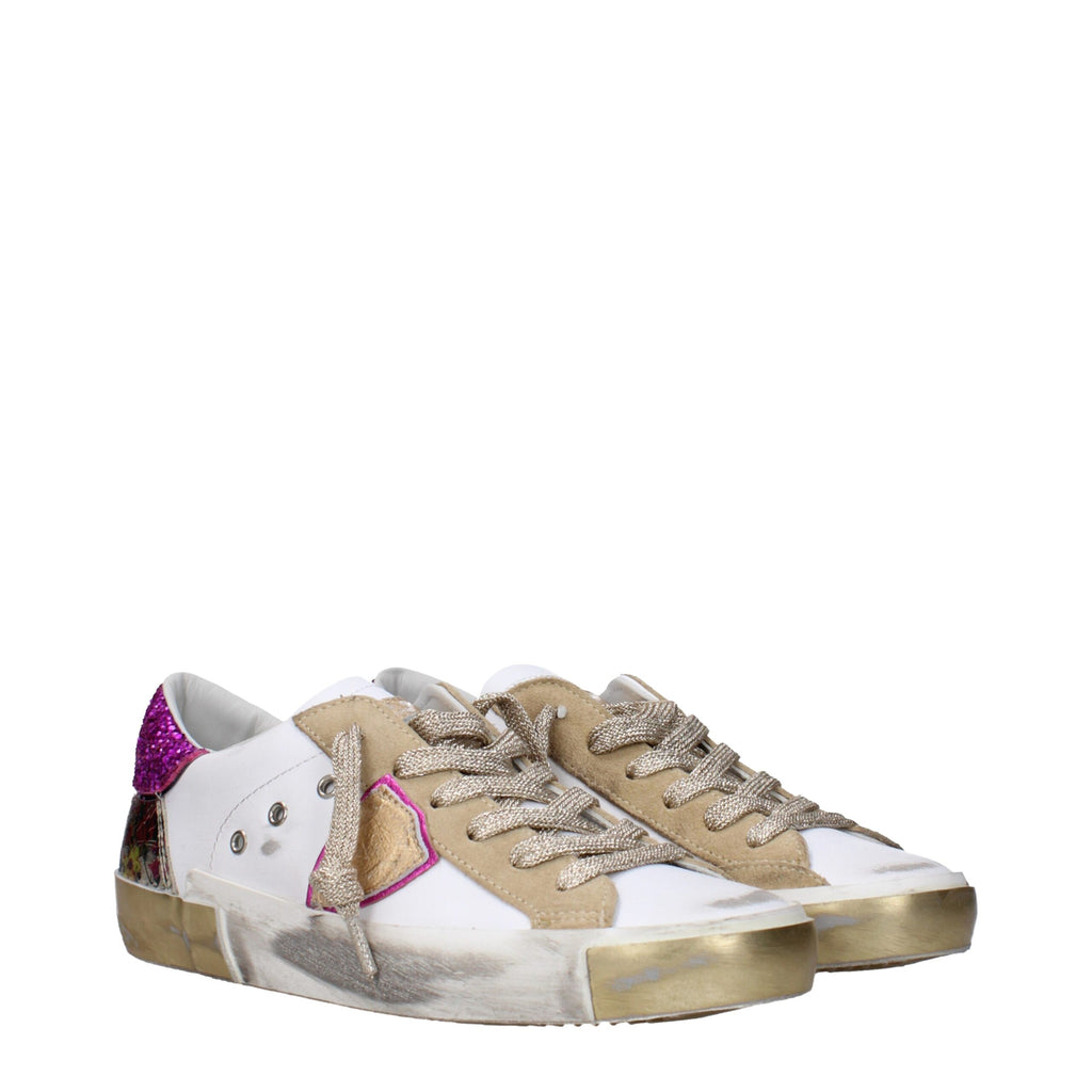 Philippe Model White Leather Low Tops