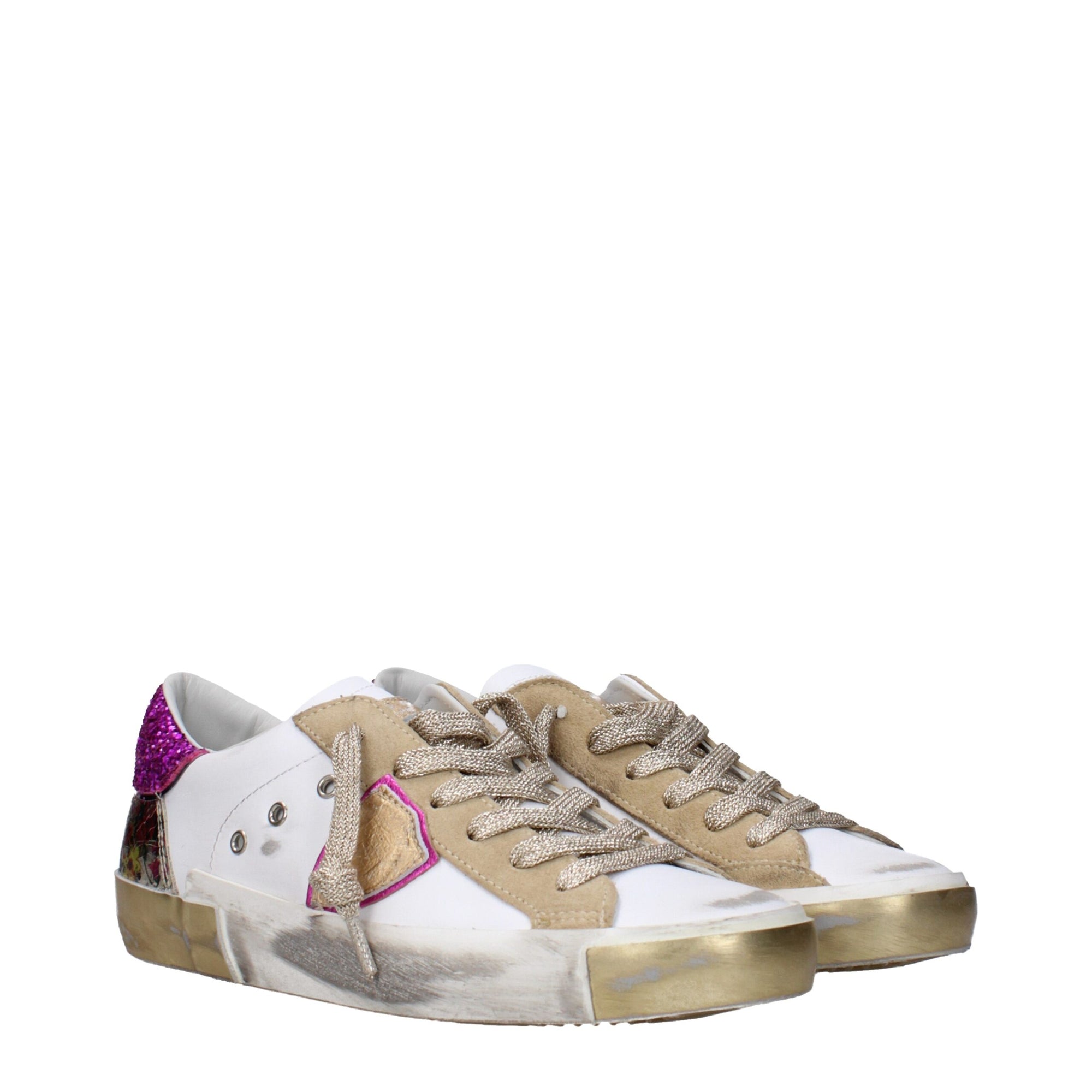 Philippe Model White Leather Low Tops