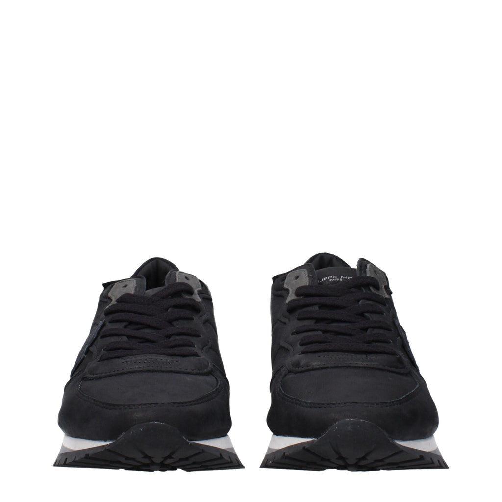 Philippe Model Black Leather Sneakers