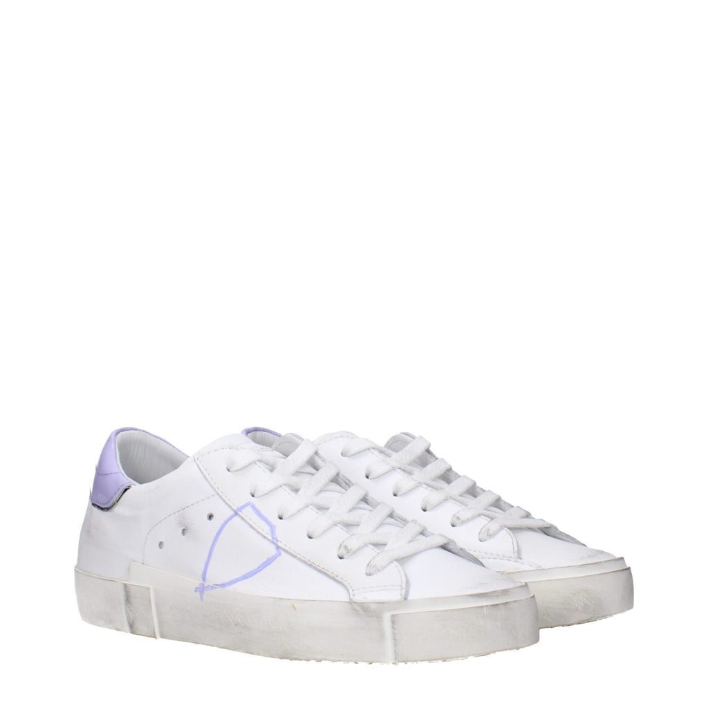 Philippe Model White Leather Low Tops