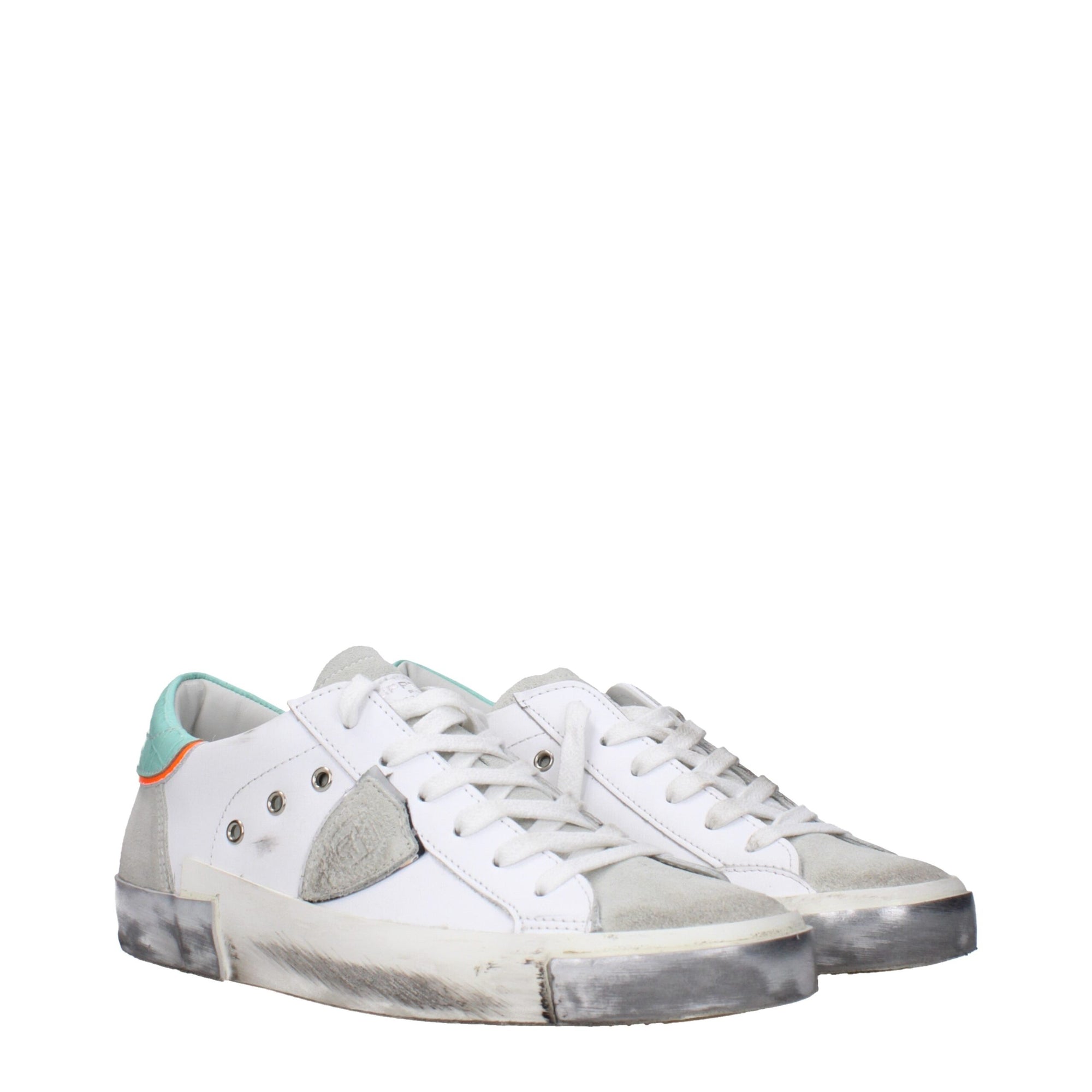 Philippe Model White Leather Low Tops