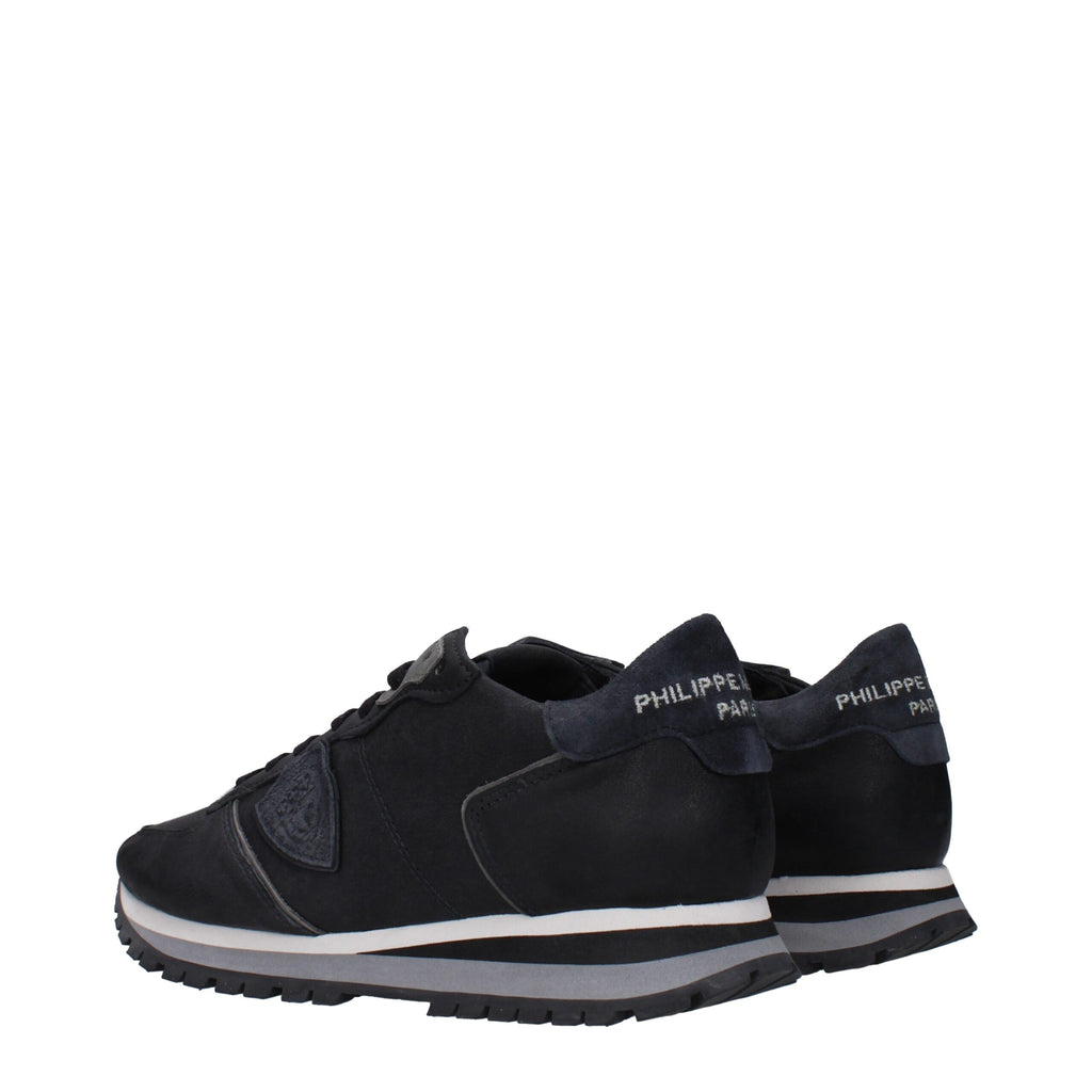 Philippe Model Black Leather Sneakers