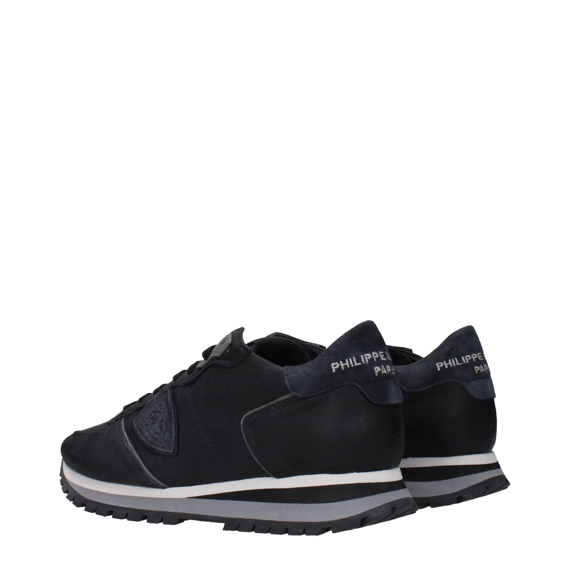 Philippe Model Black Leather Sneakers