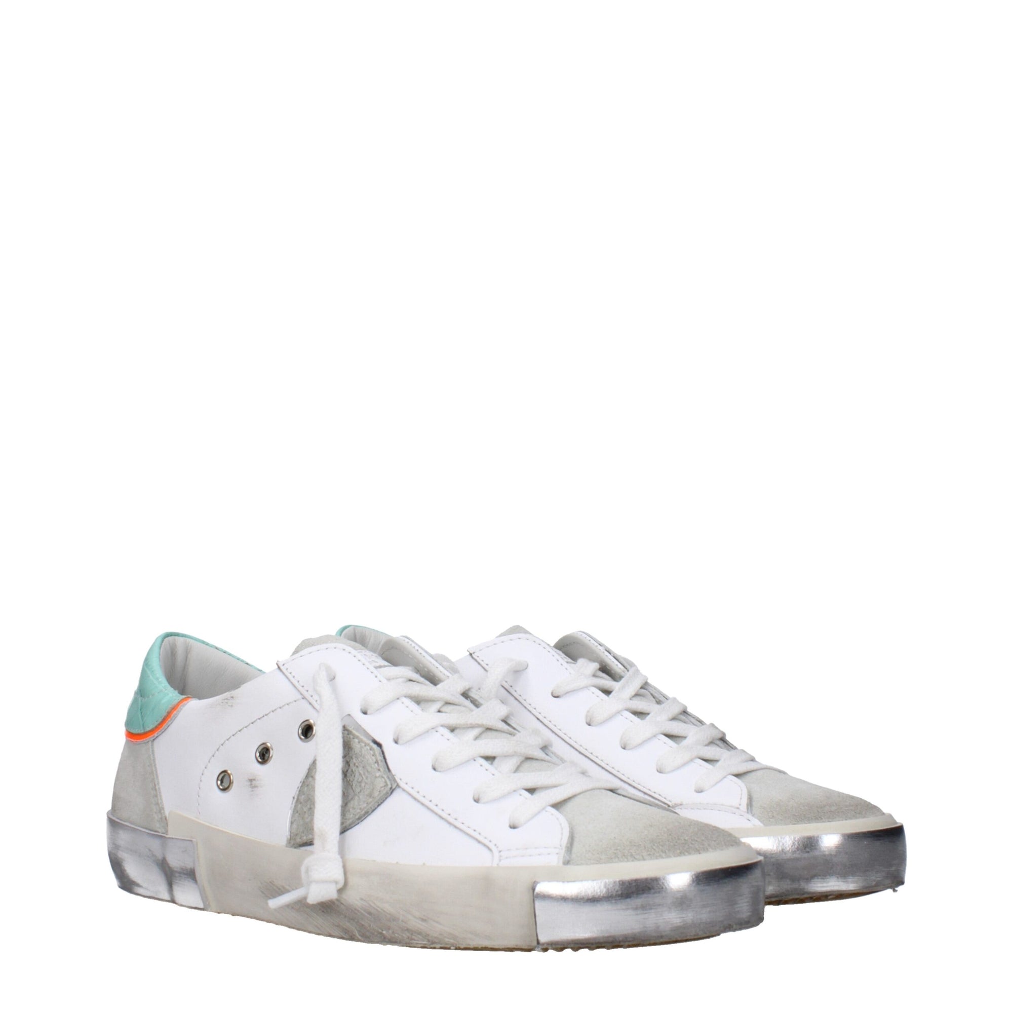 Philippe Model White Leather Low Tops