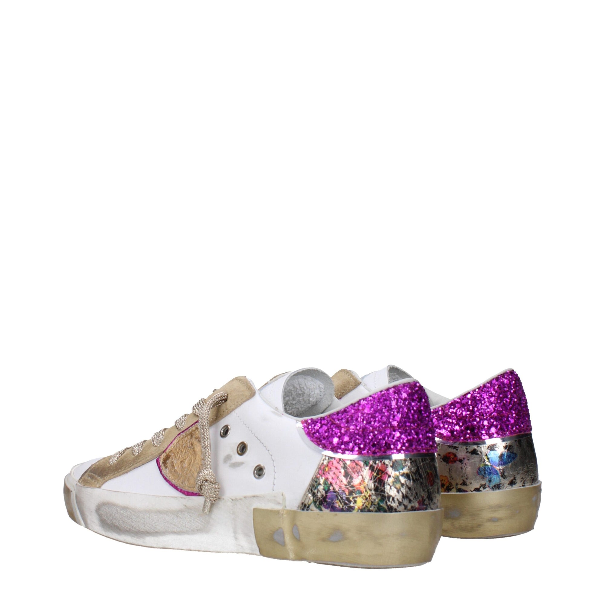 Philippe Model White Leather Low Tops