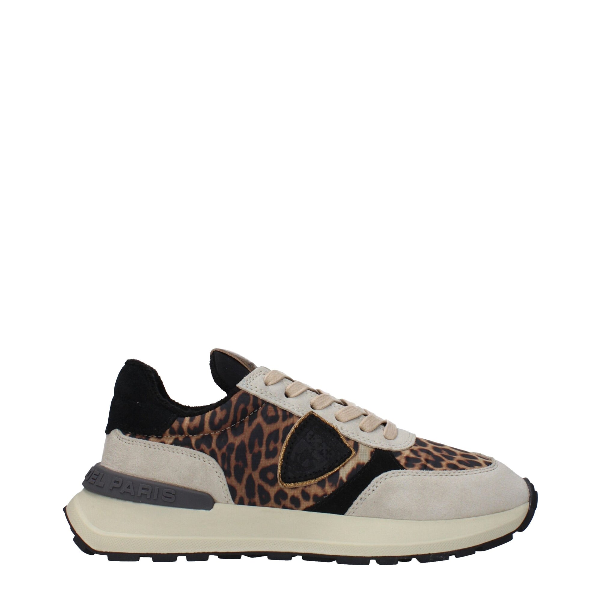 Philippe Model Brown Fabric Chunky Sneakers