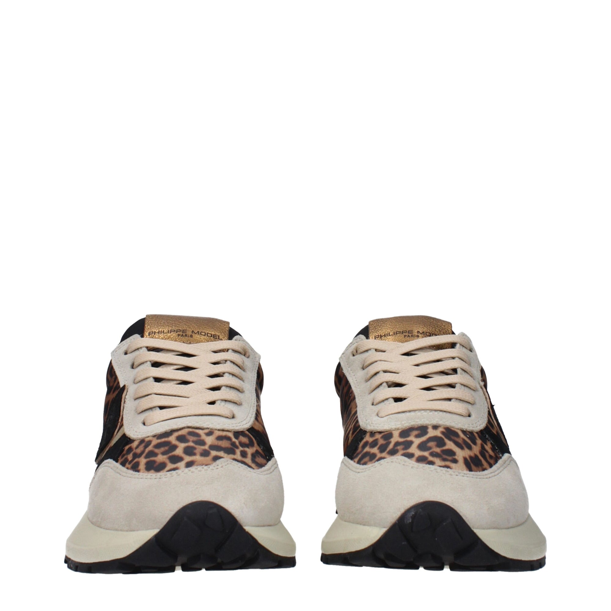 Philippe Model Brown Fabric Chunky Sneakers