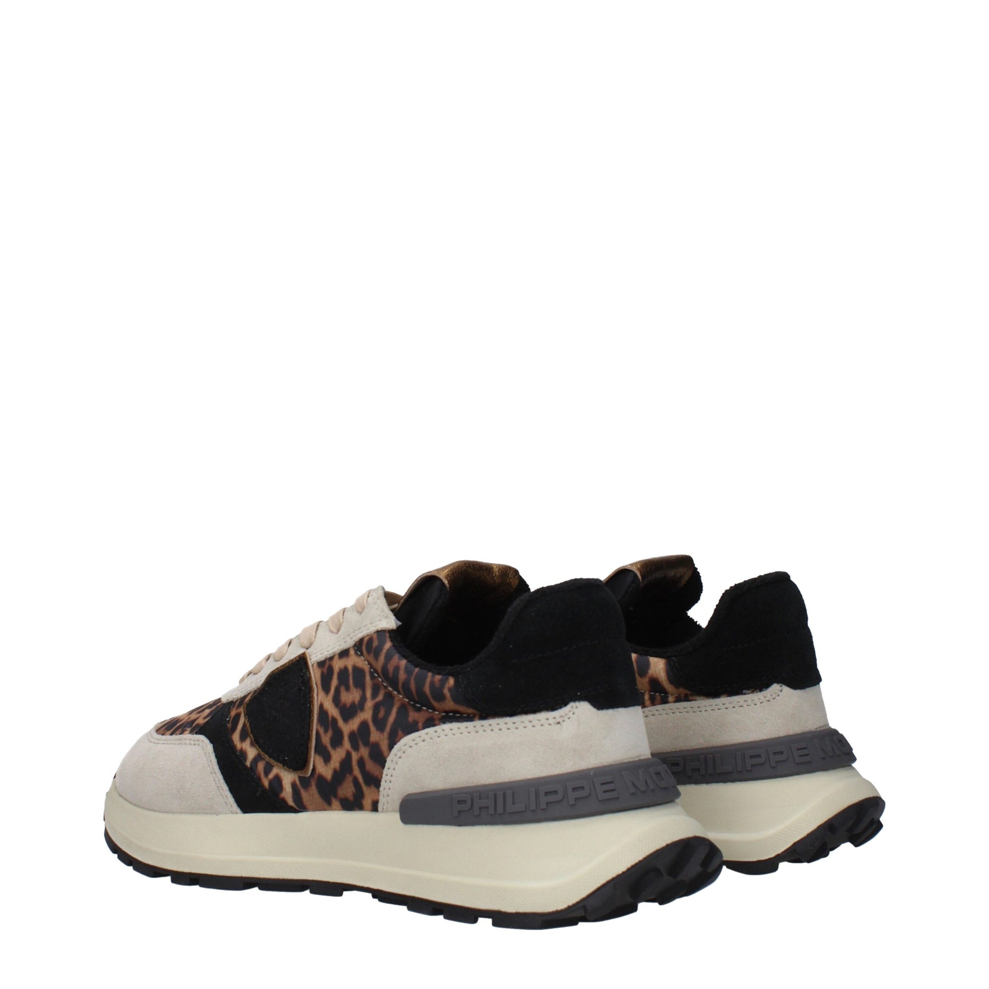 Philippe Model Brown Fabric Chunky Sneakers