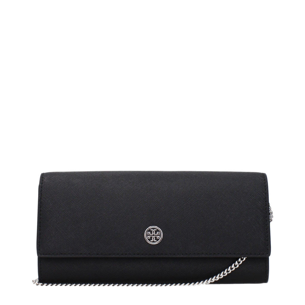 Tory Burch Black Leather Clutch Bags
