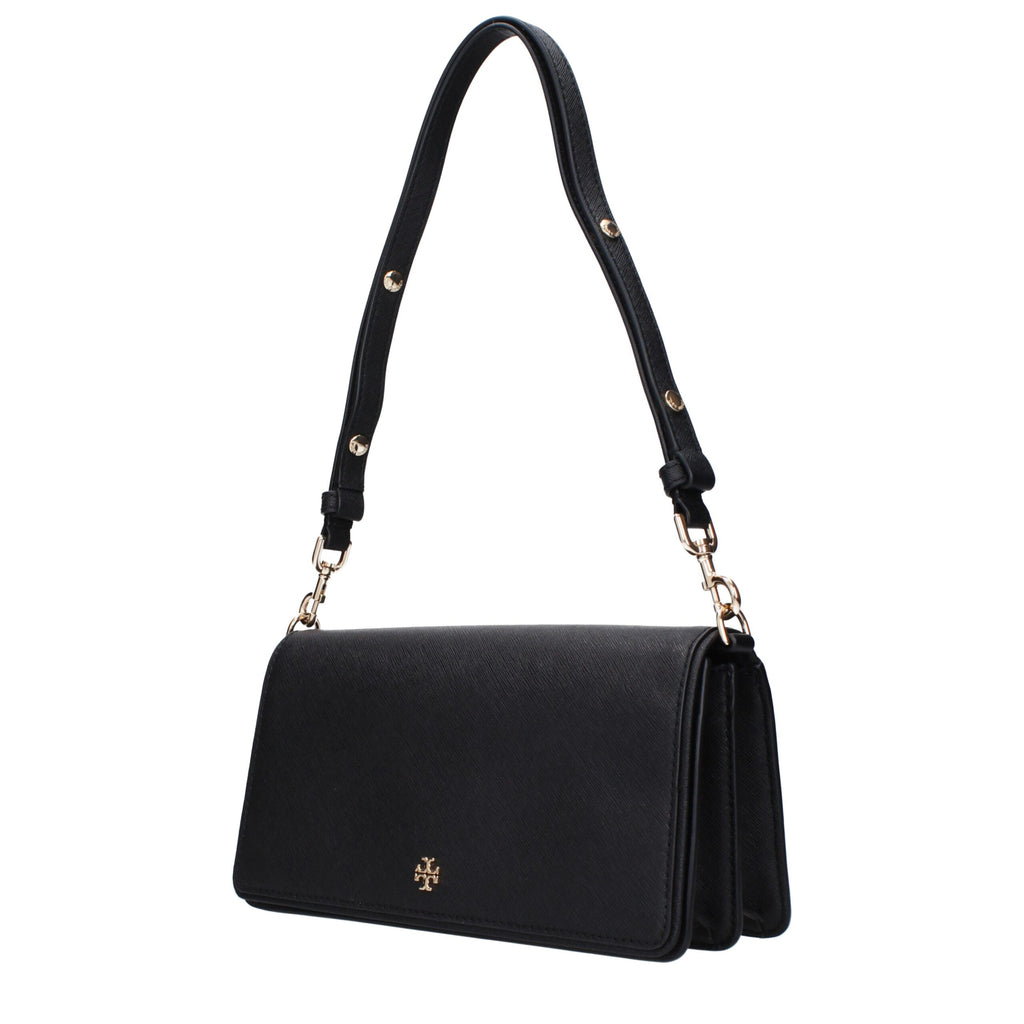 Tory Burch Black Leather Shoulder Bags