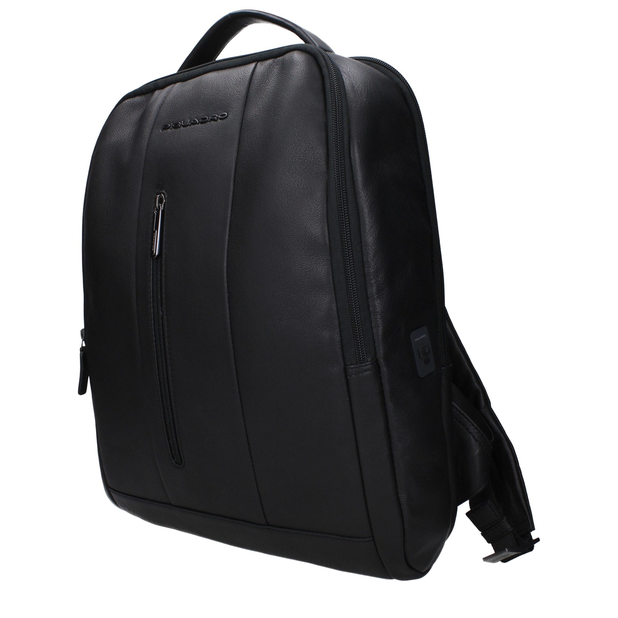 Piquadro Black Leather Backpacks