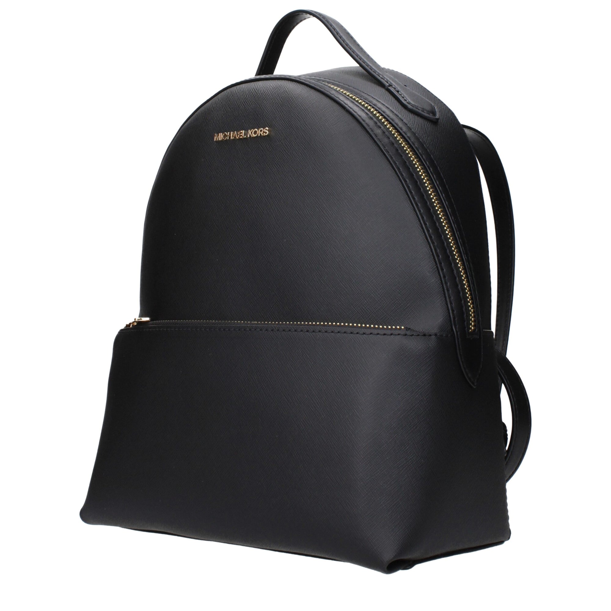 Michael Kors Black Leather Backpacks