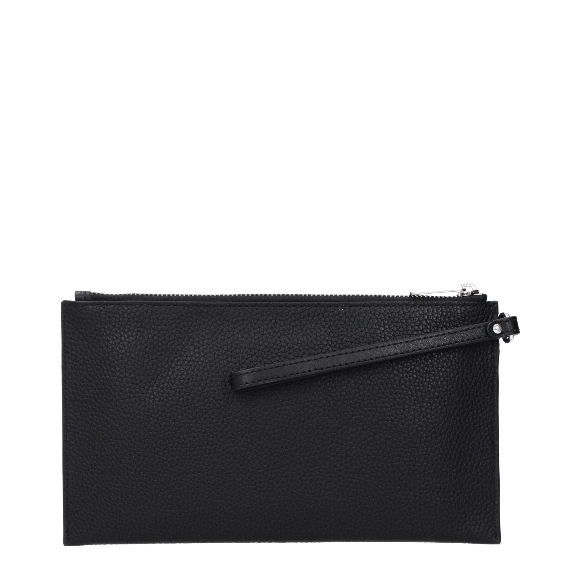 Michael Kors Black Leather Clutch Bags