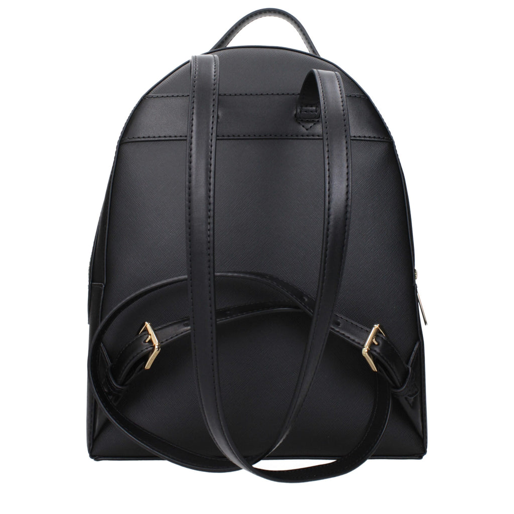 Michael Kors Black Leather Backpacks