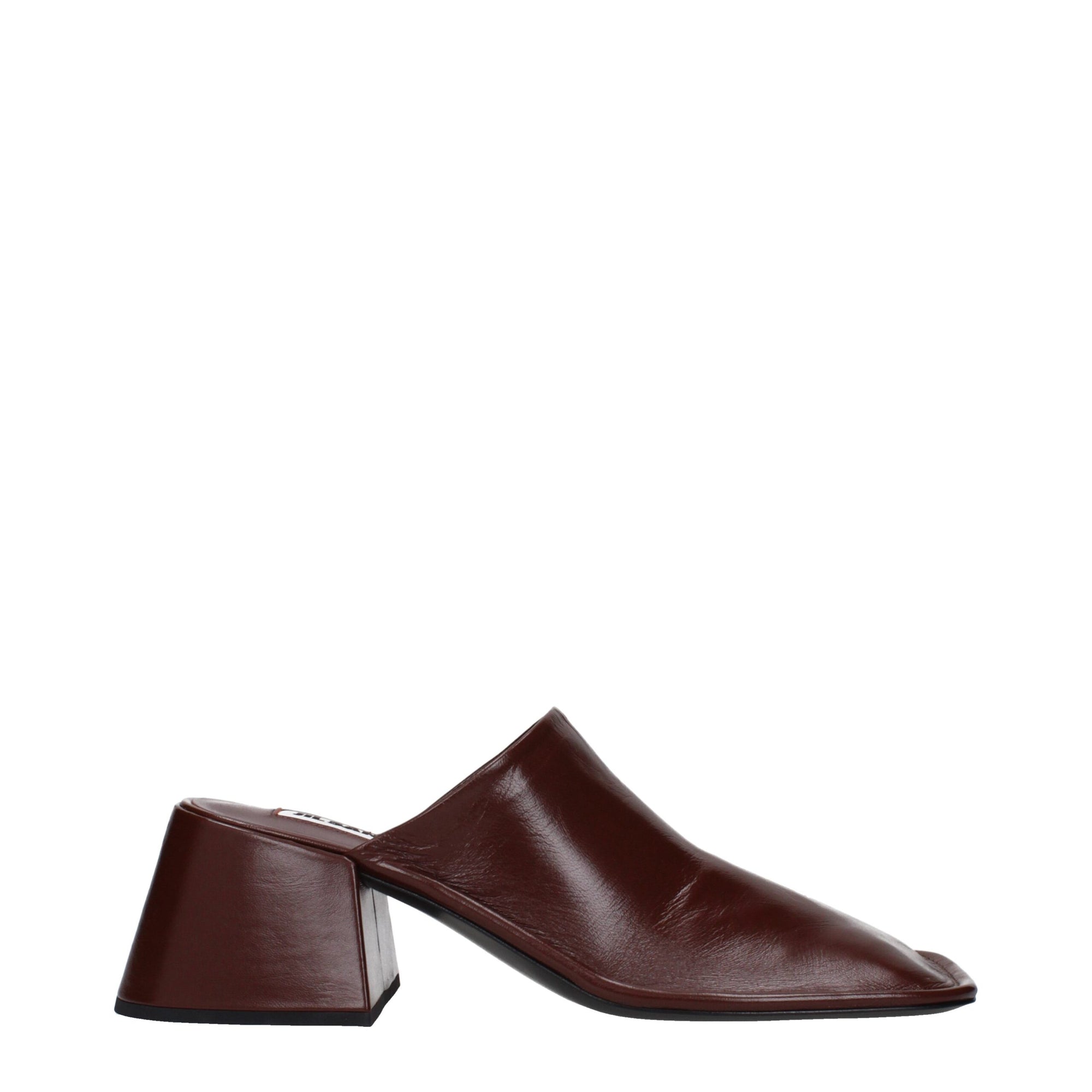 Jil Sander Red Leather Mules