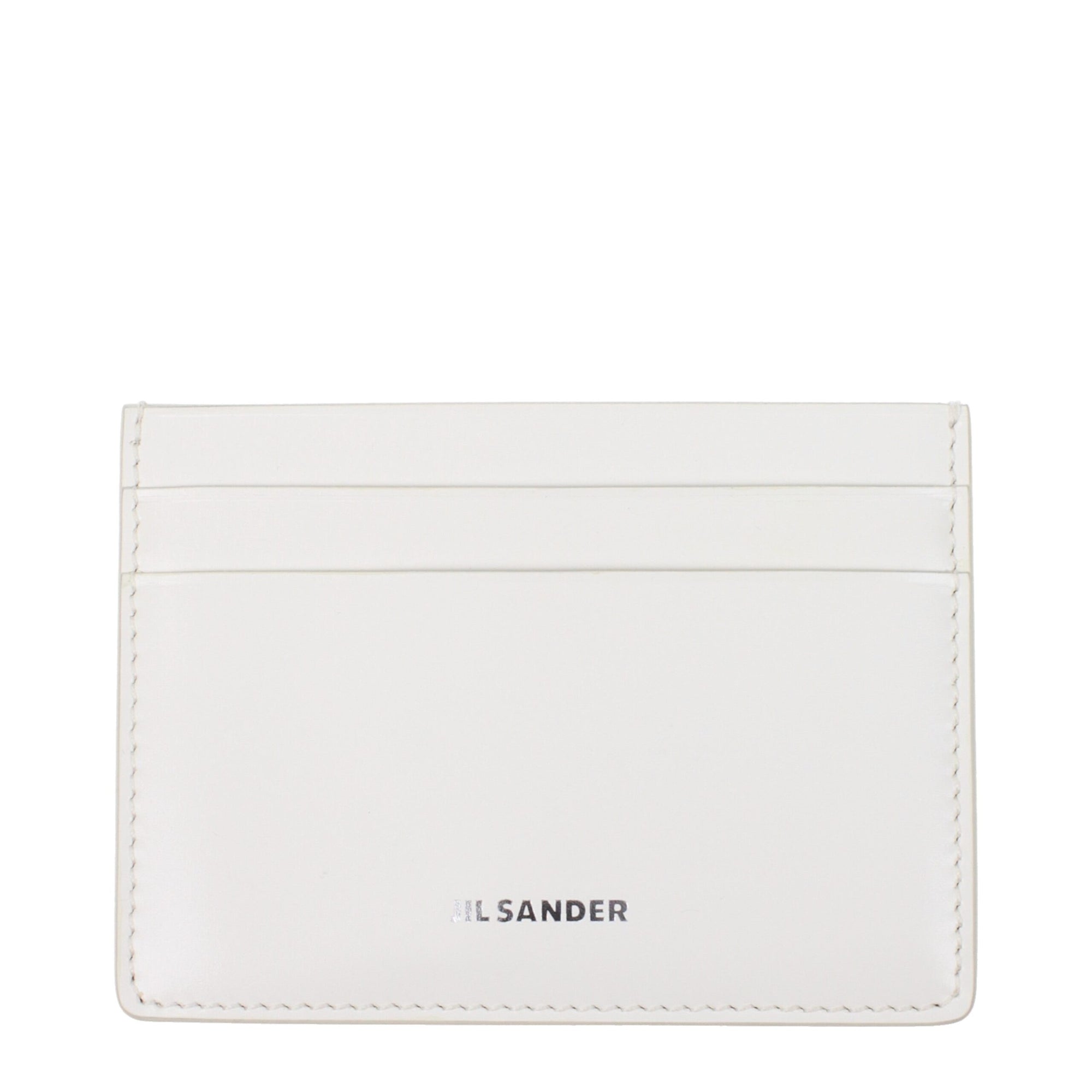Jil Sander White Leather Cardholders